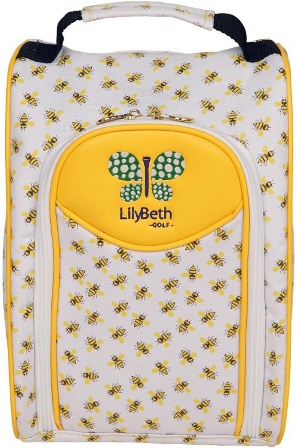 LilyBeth Golf Shoe Bag, Yellow Bumble Bee