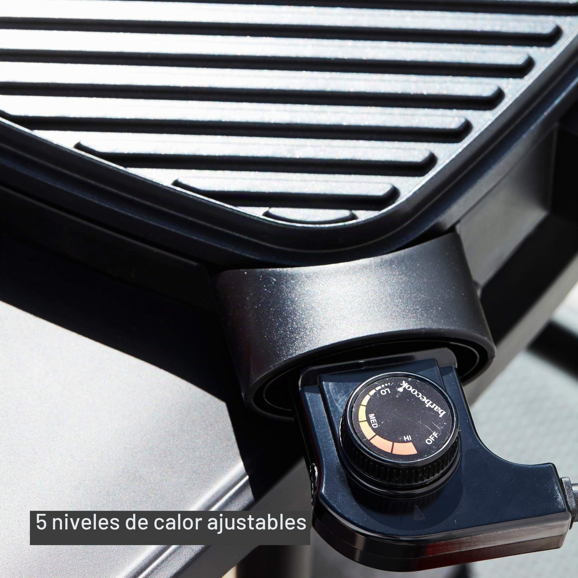 Barbecook barbacoa eléctrica Alexia 5011, barbacoa de balcón, negro, 59x49x97cm | Aluminio fundido. Acero lacado. Revestimiento antiadherente. Negro. 59 x 49 x 97 cm