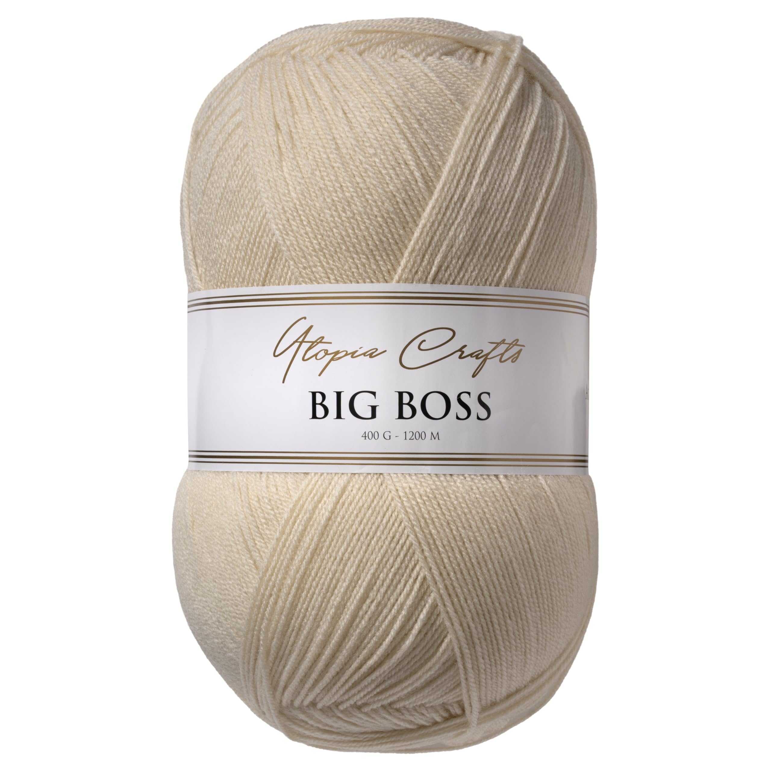 Utopia Crafts Big Boss 400g Knitting & Crochet Yarn 1200m (Natural)