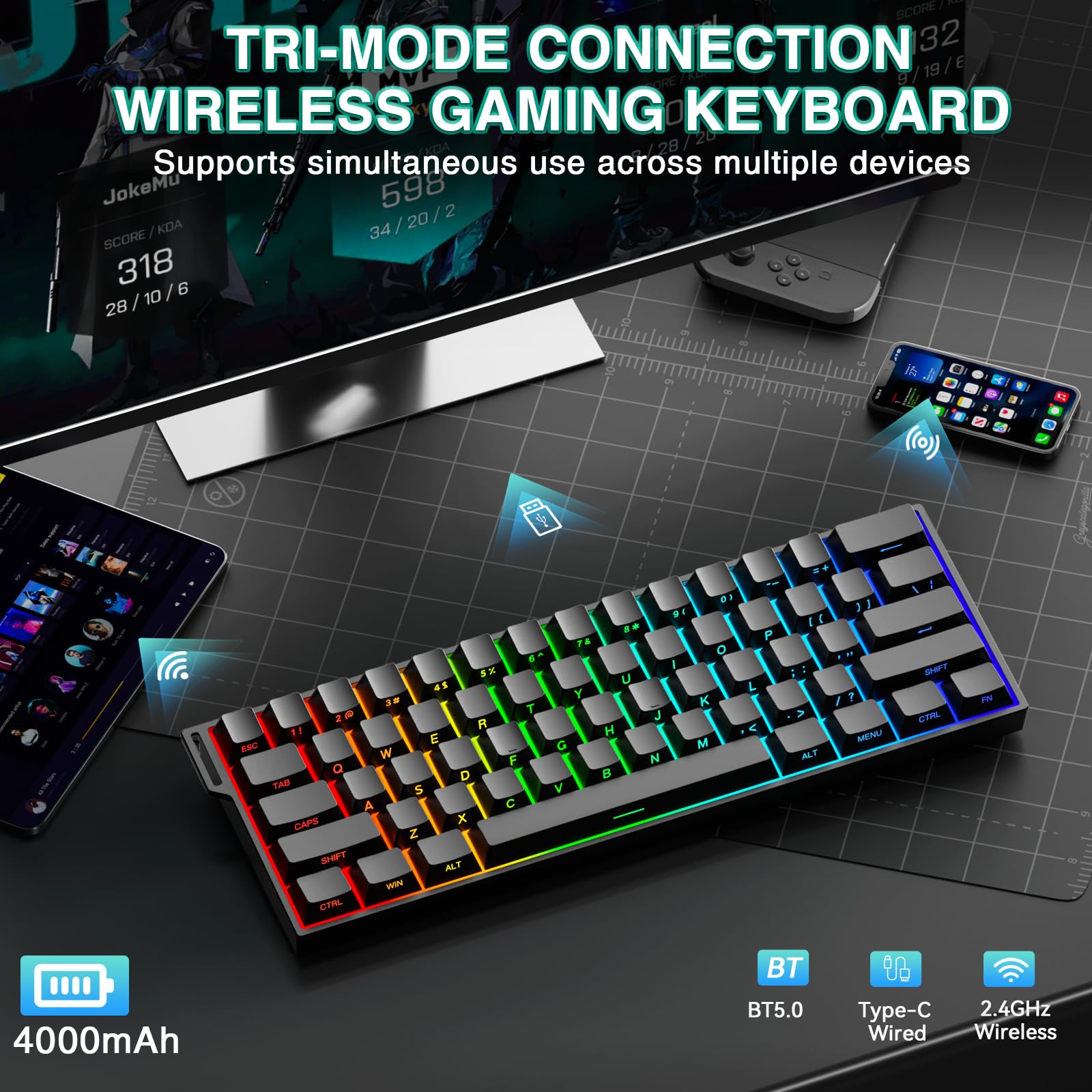 Amazon | AULA MINI60 HE PRO - 60%メカニカルゲーミングキーボード