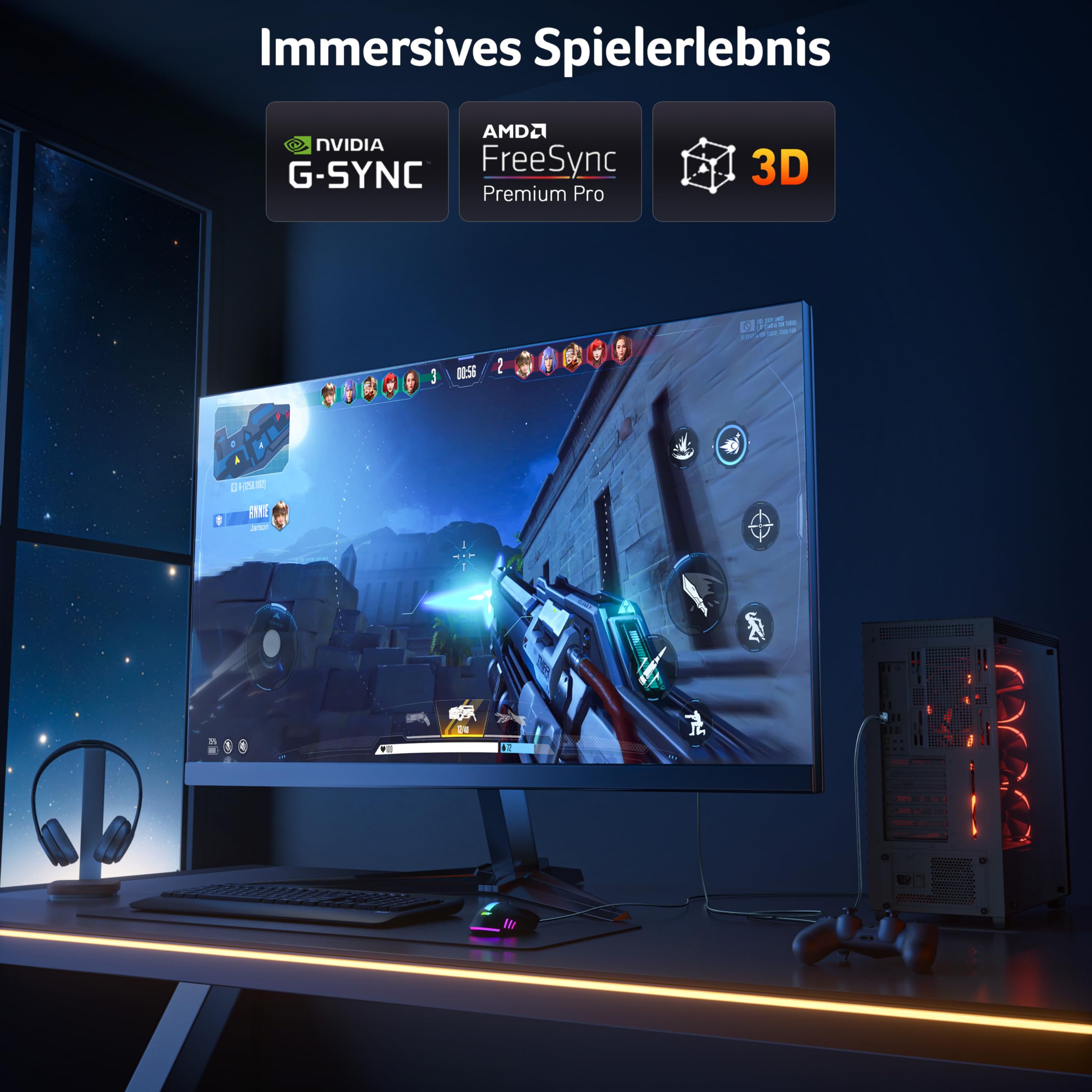 acer 8K Displayport Cable 3 m, DP 1.4 Cable 8K @ 60Hz, 4K @ 240Hz/120Hz, Supports 3D, HDR, FreeSync, G-Sync, DSC 1.2, HDCP 2.2, DP to DP Bi-directional Cable for Gaming Monitor, HDTV, PC, Graphics - 4