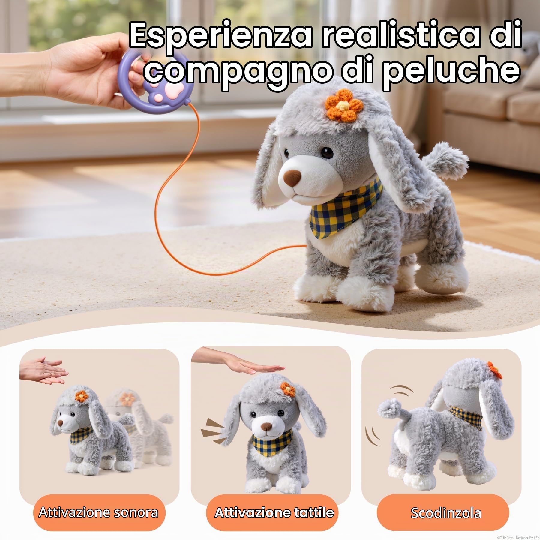 TUMAMA KIDS Cane Giocattolo di Peluche, Giochi Telecomandato Cani