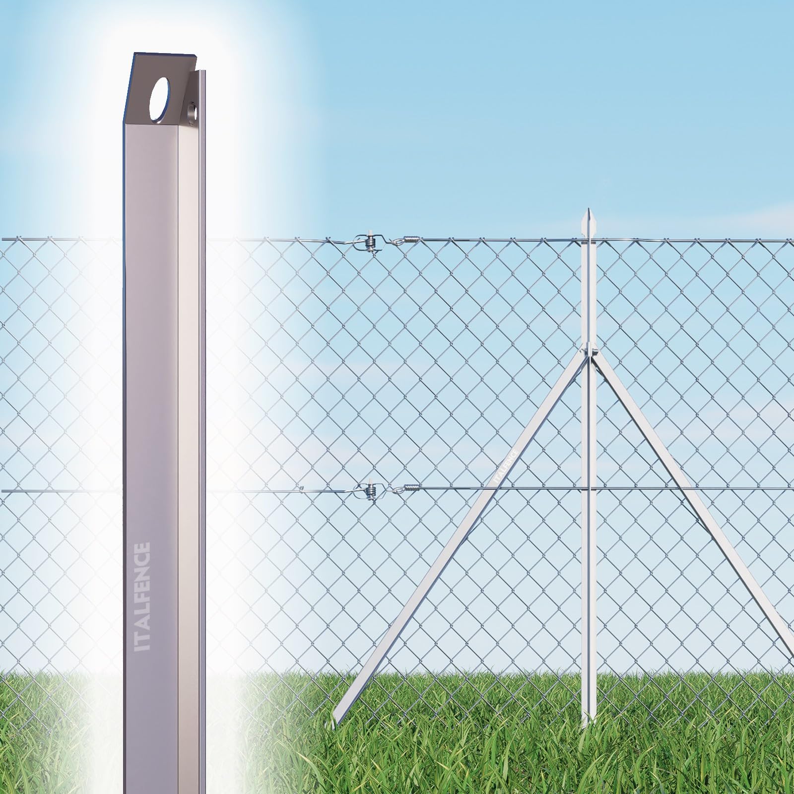 Set de 10 tornapuntas para postes T en hierro galvanizado [H170cm]