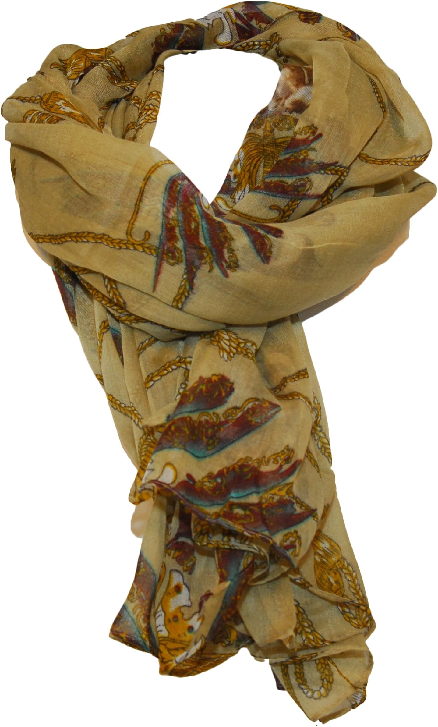 Gorgeous Luciano Caruso Designer Scarf / Wrap Shawl., Soft and Versatile, for all Seasons and Occasions. Beige. Also in Turquoise, Fuchsia, Lime Green.