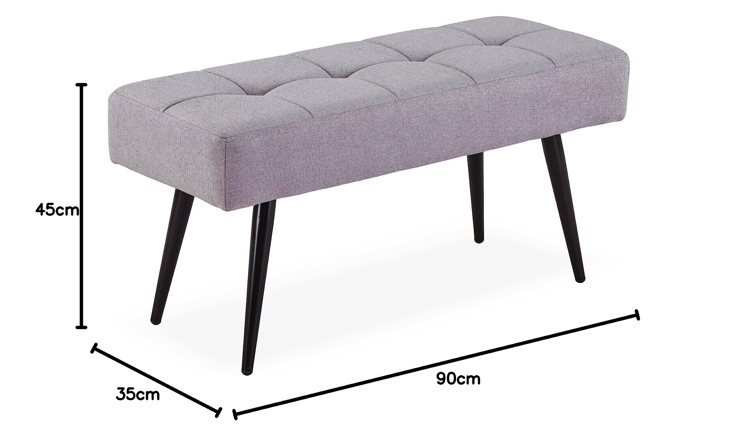 Menzzo Banquette Vanina Tissu Gris Clair