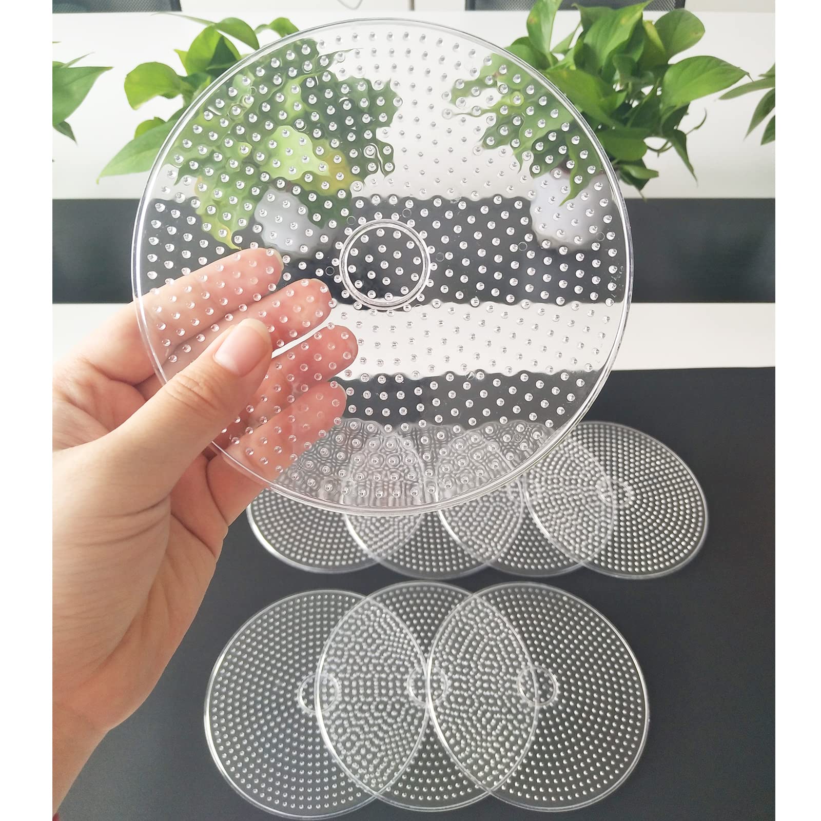 Perle A Repasser Hama 8 Plaques Transparentes Pour Perles à Repasser - Modèles Variés (Cœur, Fleur, Etc.) - Enfants 3+ Supports Perles