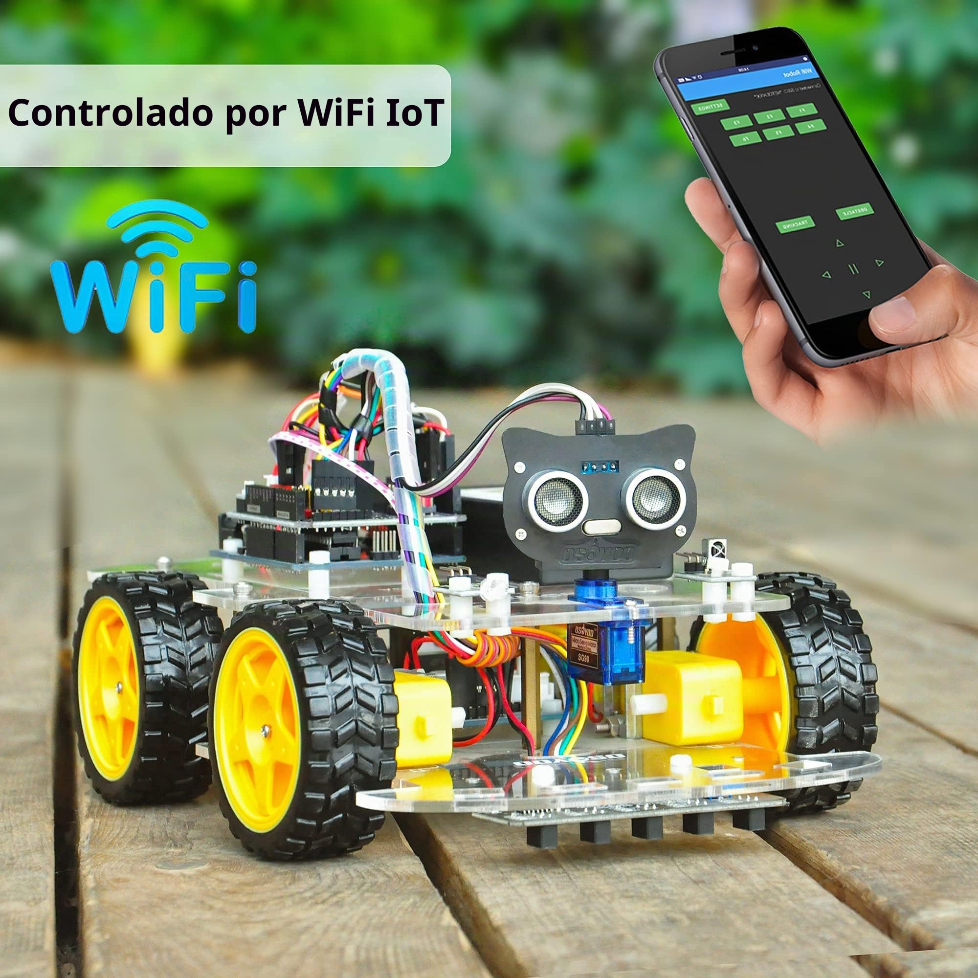 OSOYOO Robot Car Starter Kit for Arduino UNO - Stem Educational Motorized Robotics for Building, Programming & Learning How to Code for Teens Adults