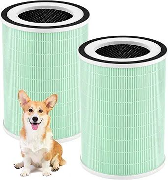 2 Pack HEPA KILO Pet Filter, Compatible with Afloia KILO, KILOPLUS, KILOPRO, MIRO,MIRO PRO and MORENTO MR-Kilo, Kalo Air Pur ifier, 360° 4-Stage Filtration, Green