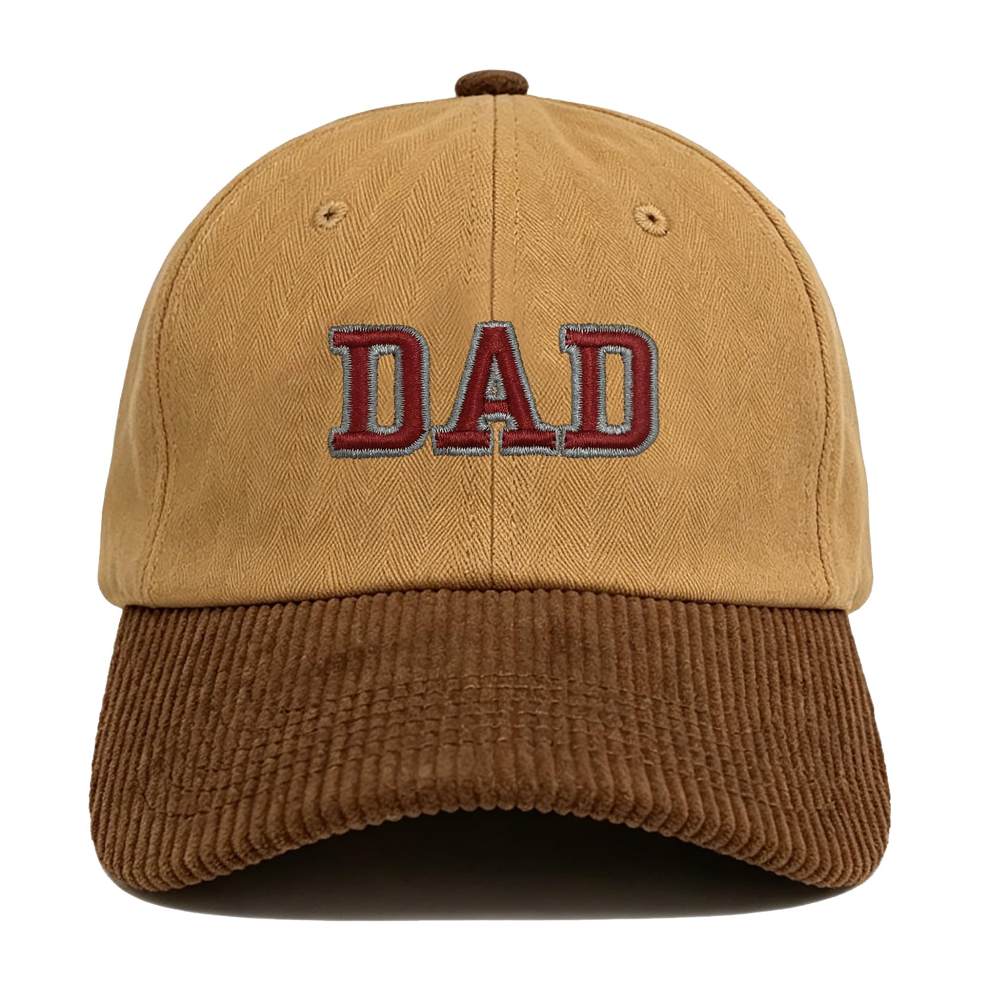 LKWENG Two-Tone Herringbone Corduroy Dad Hat for Men