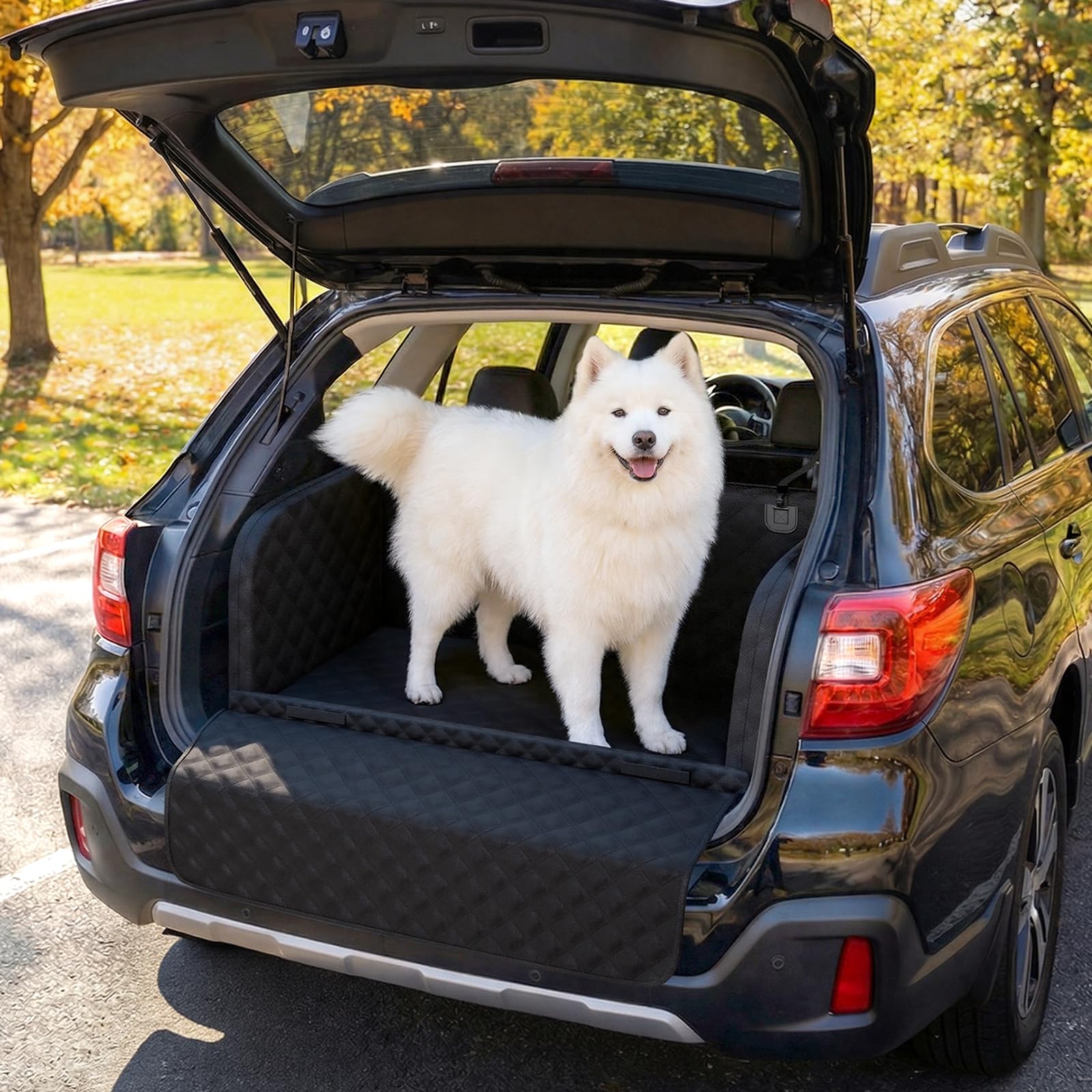 Pecute Funda Maletero Coche Perros, Funda Maletero Coche Perros Impermeable, Protección anticolisión de Esponja, Housse Voiture Chien para SUV-L