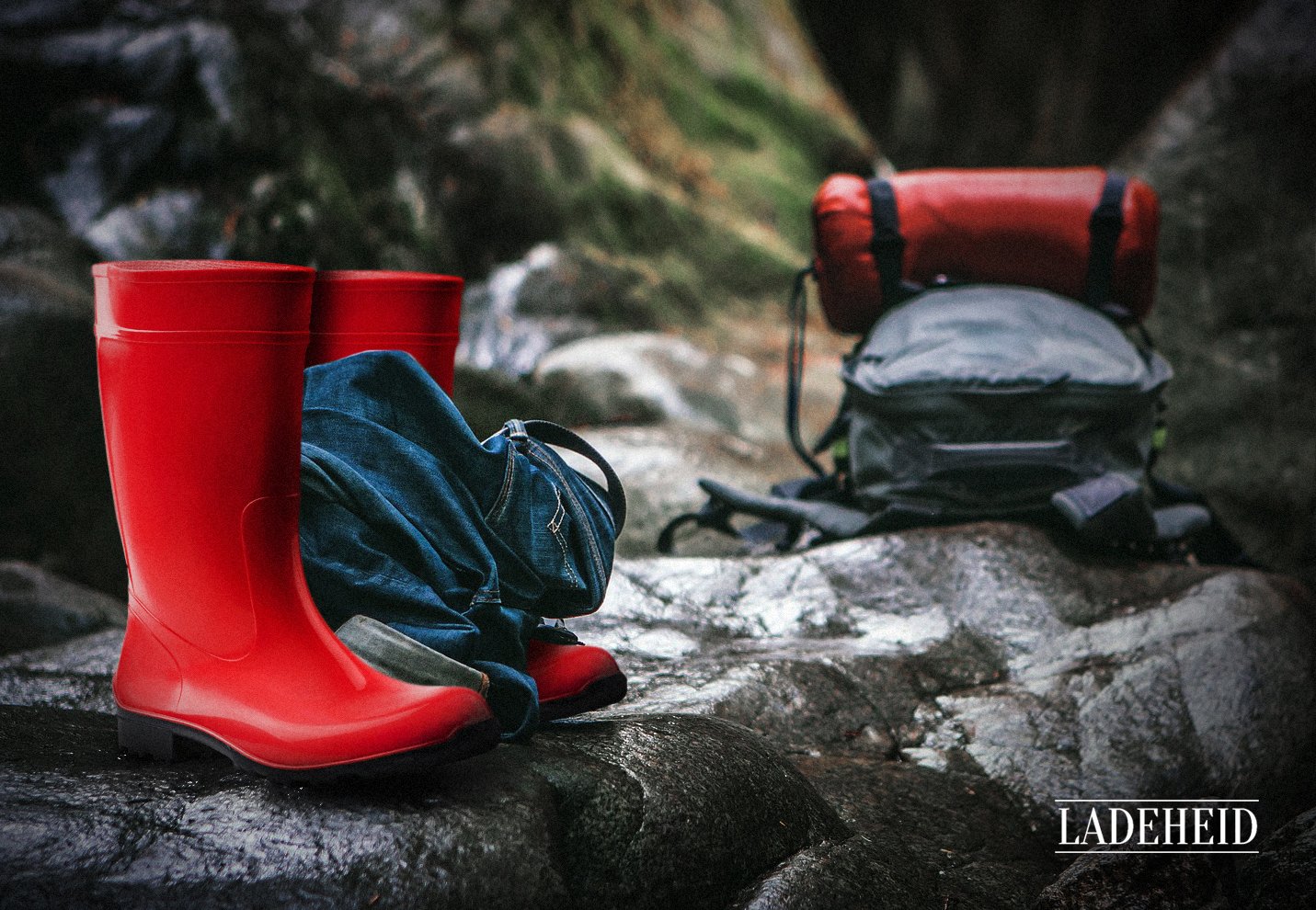 Ladeheid Botas de Agua para Mujeres Zapatos Antideslizantes e Impermeables en Botas de Goma PVC para Mujer Women rubberboots LA-967