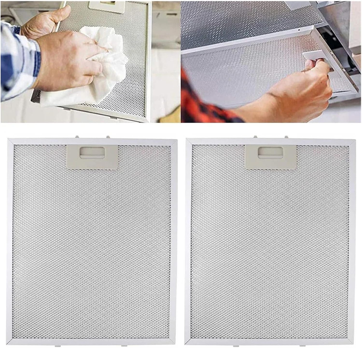2PCS Aluminum Cooker Hood Filters Metal Mesh Extractor Vent Filter 280x350x9mm Kitchen Appliance Range Hood Parts