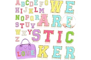 WILLBOND Self-Adhesive Chenille Letter Appliques for Embellishment and DIY Crafts