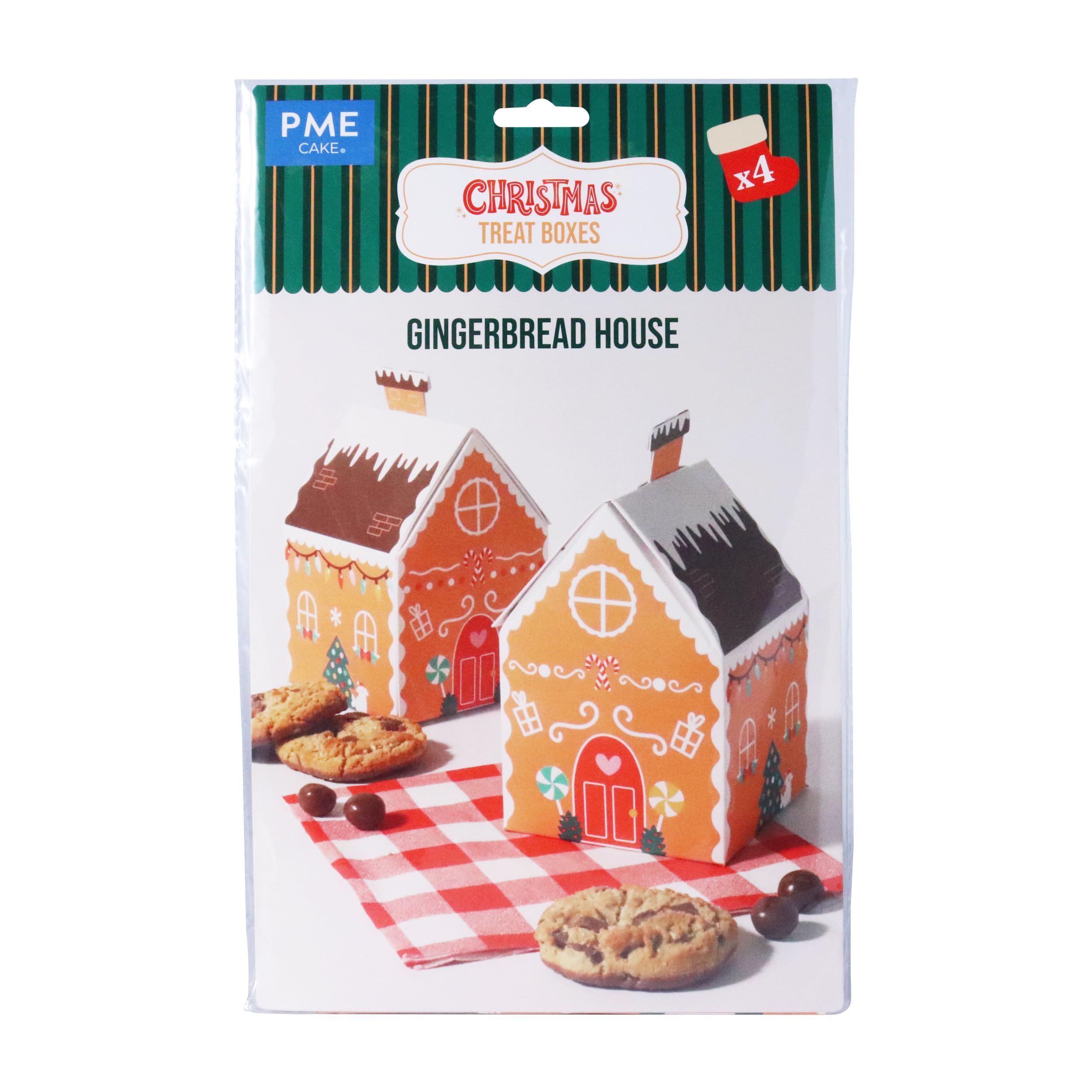 PME 4 x Christmas Gingerbread House Candy Boxes