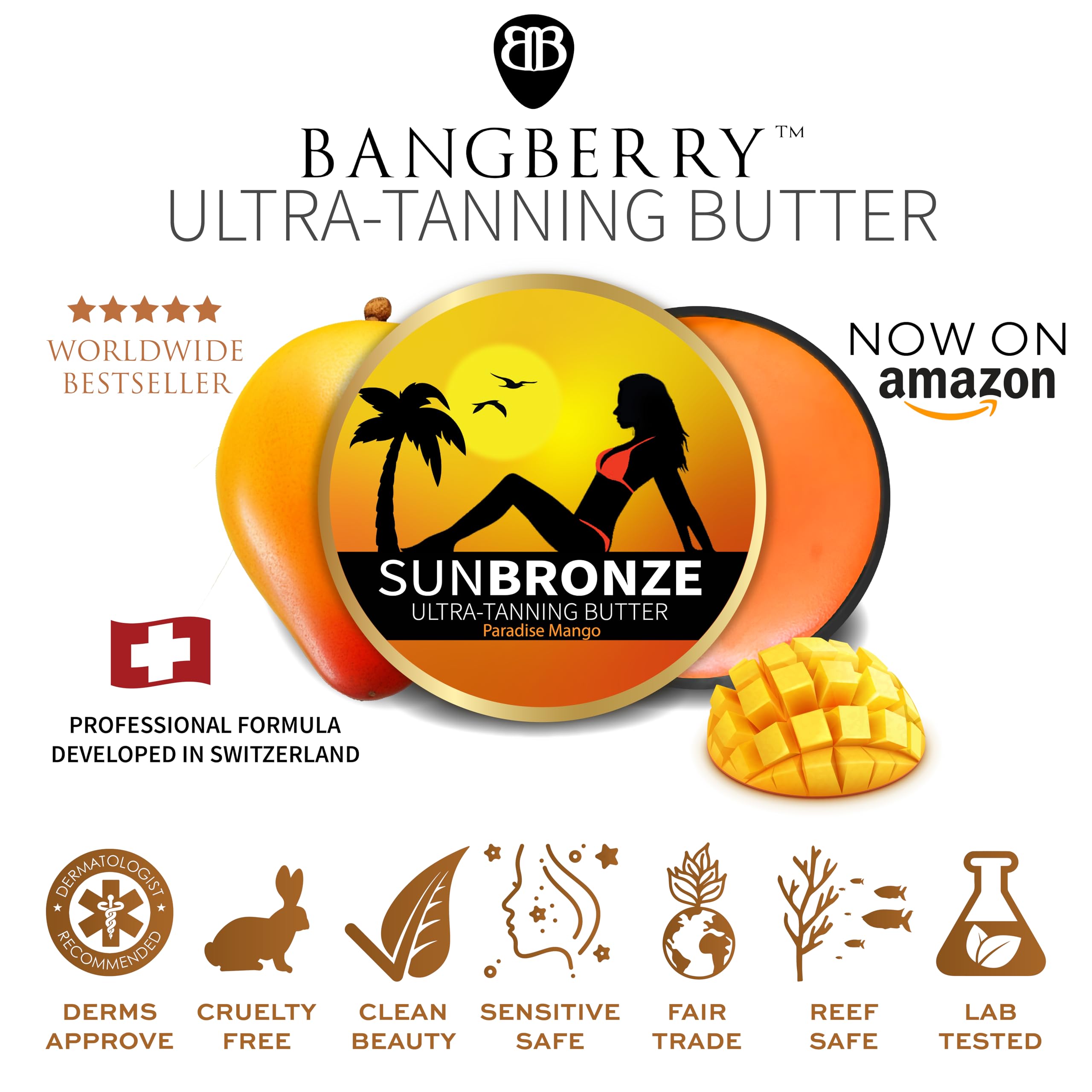 Original Sun Bronze Ultra Tanning Butter, Paradise Mango