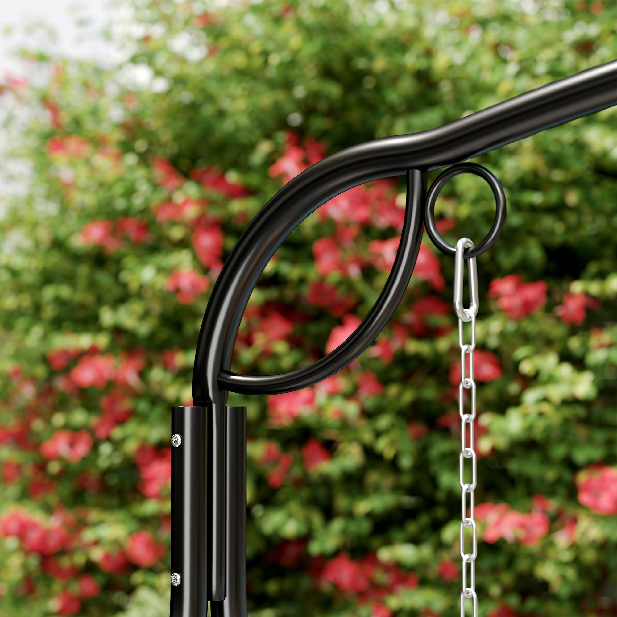 Outsunny Soporte para Columpio de Metal Estructura de Columpio Resistente con Patas en Forma de A Carga 220 kg para Jardín Parque Patio Porche 172x126x170 cm Bronce