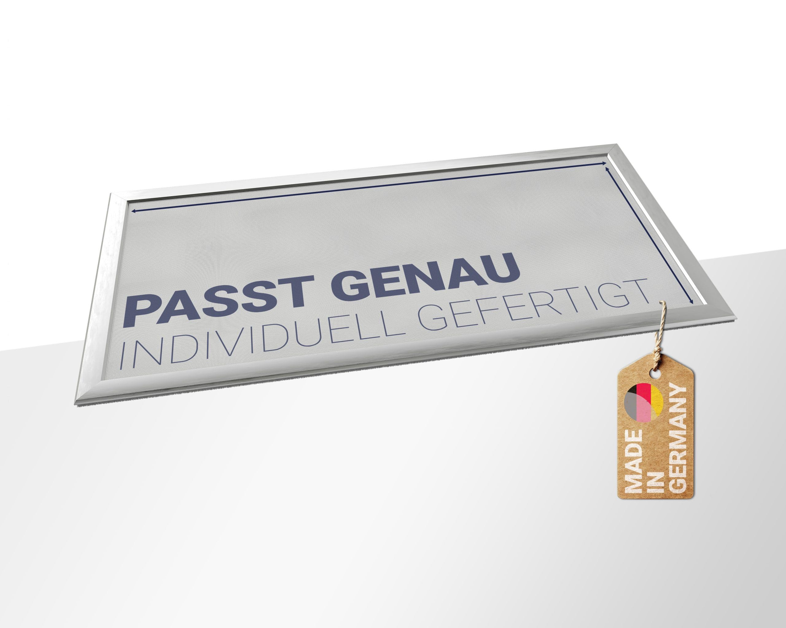 Kellerschachtabdeckung Lichtschachtabdeckung nach Maß - Profiqualität, Made in Germany, robuste Aluminium-Profile, V2A Edelstahl-Gewebe, kratzfeste Oberfläche (Silber/Alu, 160 x 70 cm)