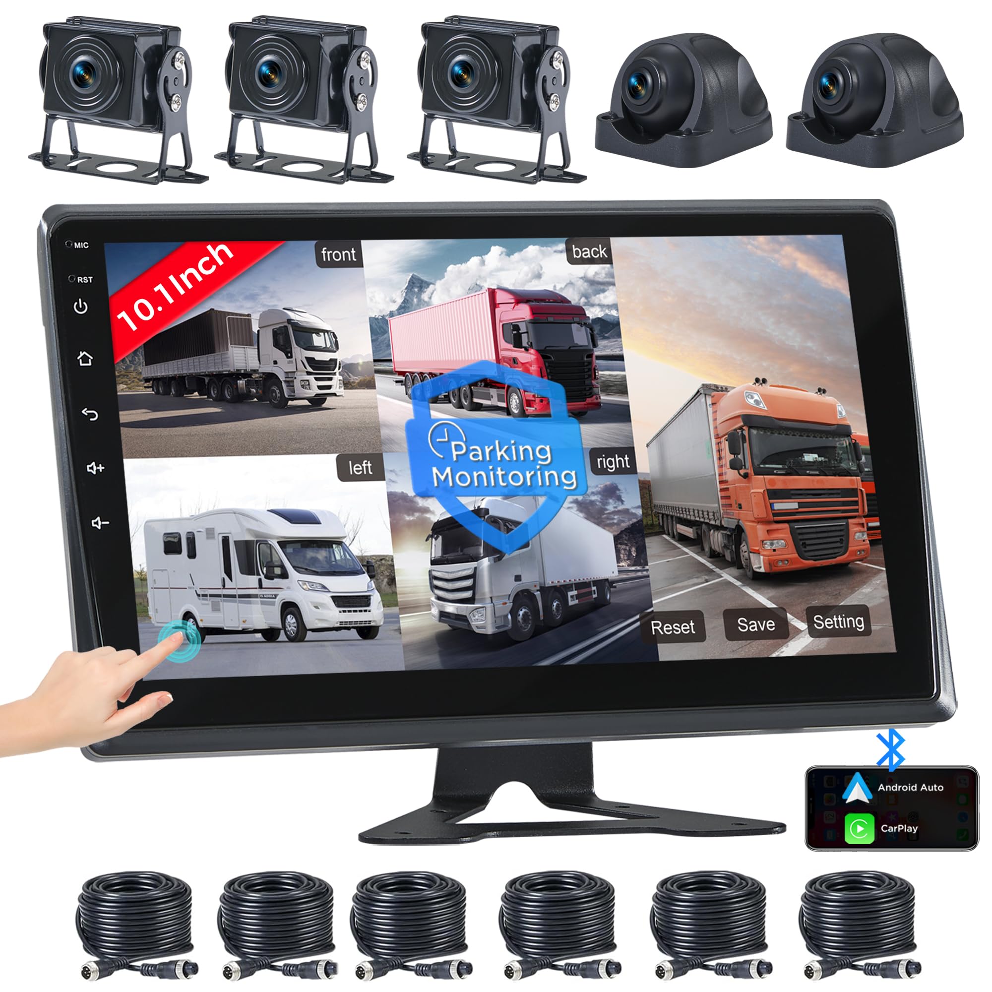 VOONOA RV Camera System with Carplay and Android Auto