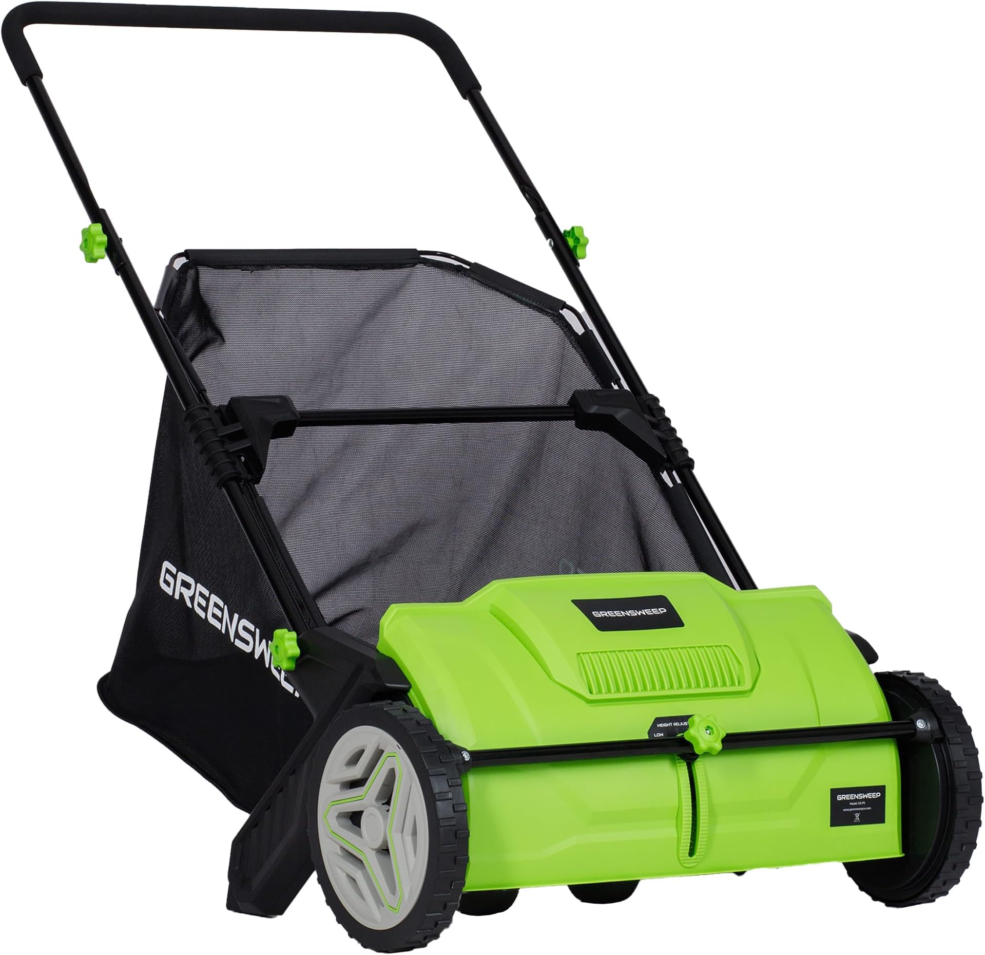 Pickup Pro Garden Sweeper - Manual Leaf & Grass Push Lawn Sweeper