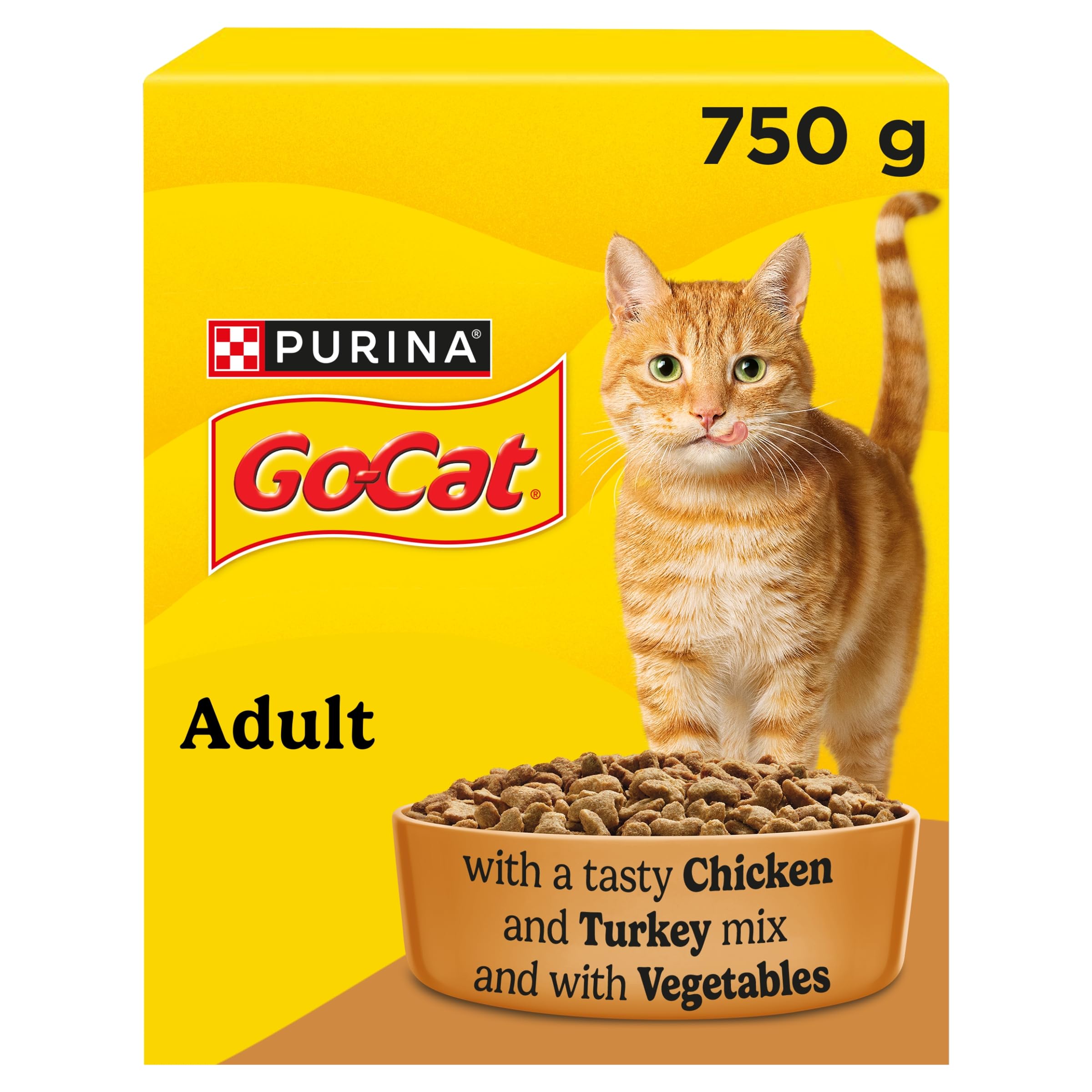 GO-CAT Chicken and Turkey Dry Cat Food 750g