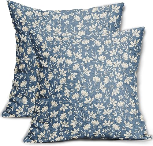 Aytipun Juego de 2 fundas de almohada de color azul claro de 45,7 x 45,7 cm, dis