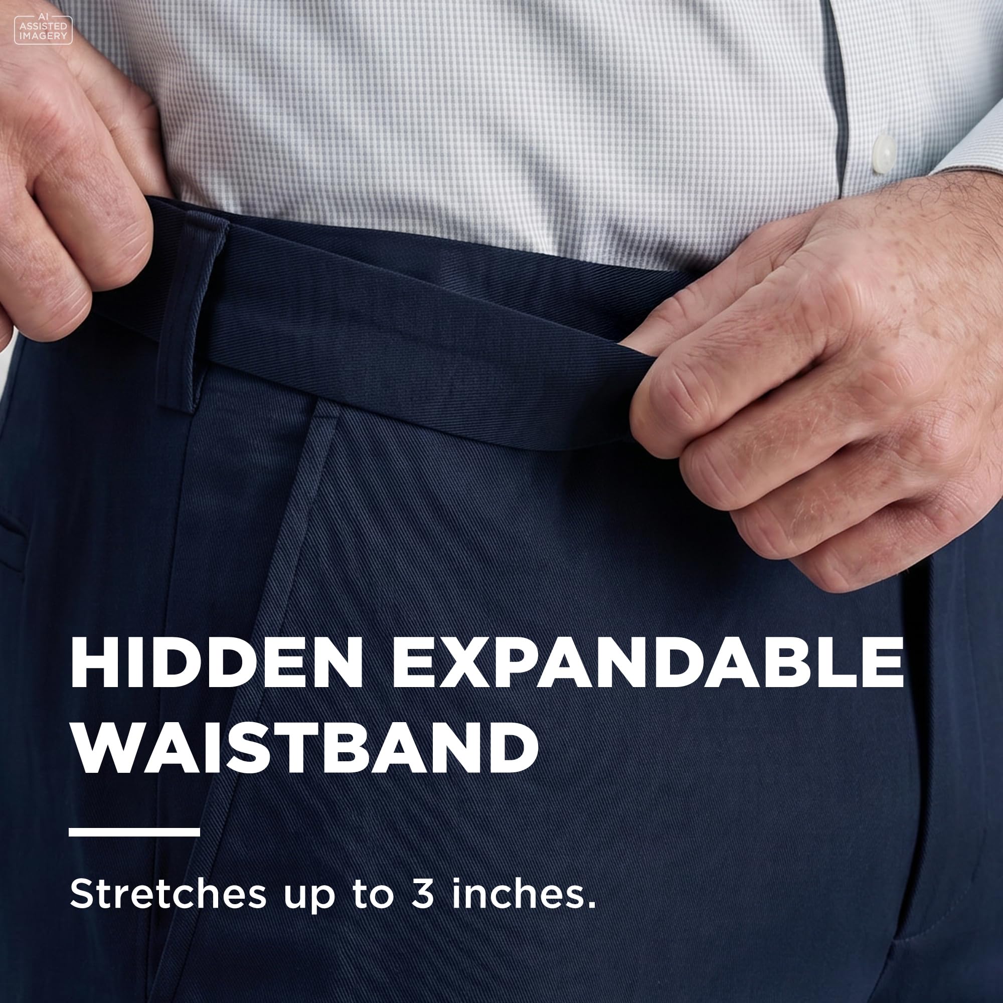 Haggar Men's Premium No Iron Khaki Classic Fit Flat Front Casual Pant (Regular and Big & Tall Sizes)