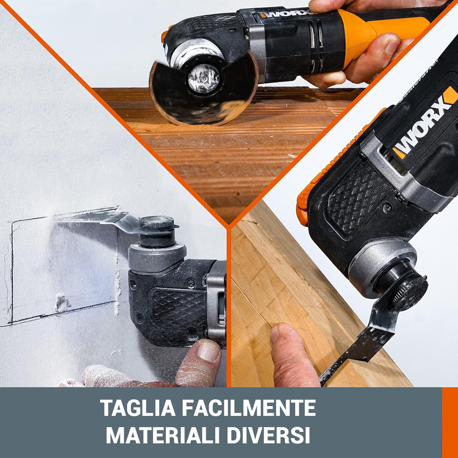 WORX WX696.9 Multiutensile oscillante a batteria Sonicrafter 20V - solo utensile
