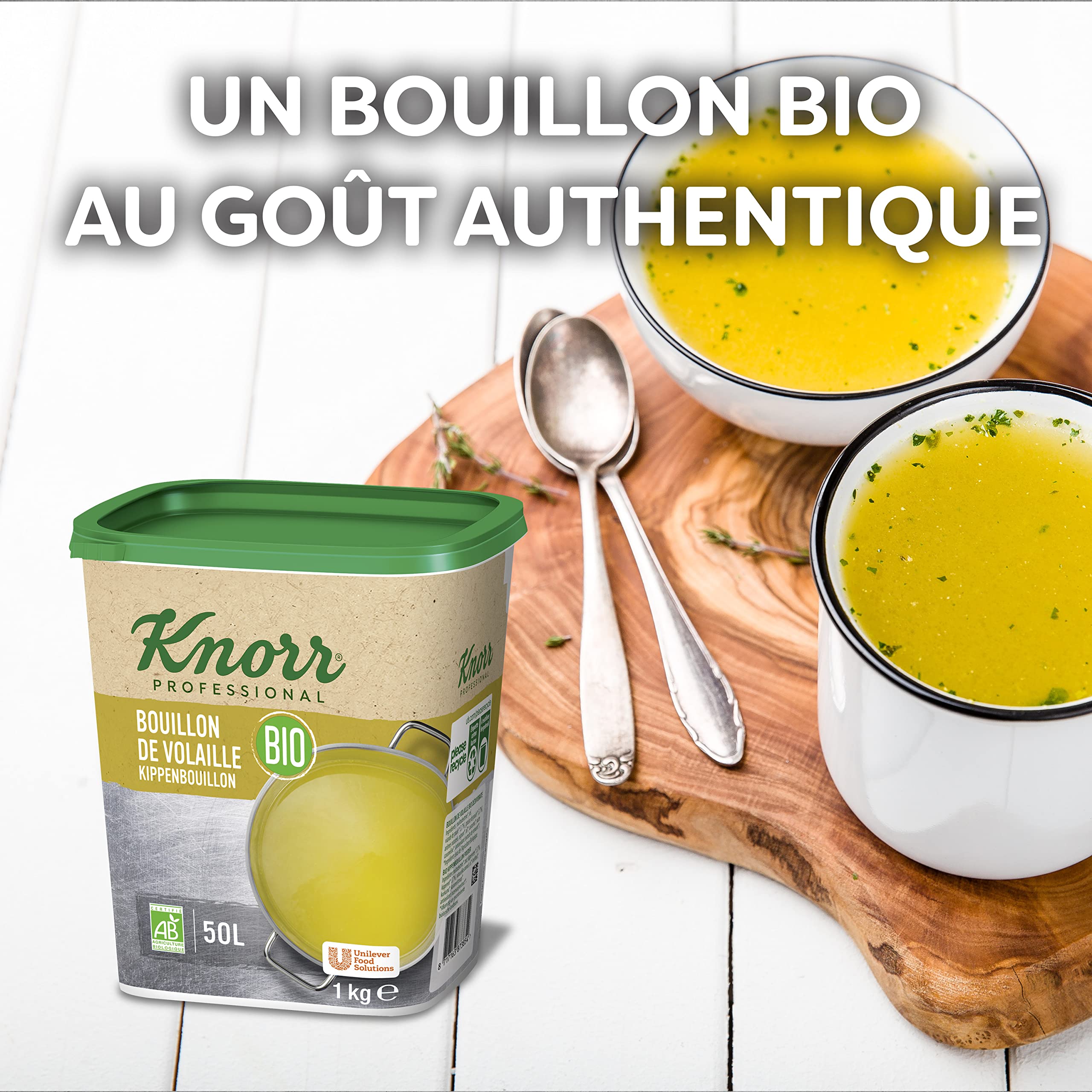 Knorr Professional Knorr Bouillon de Volaille Bio 1kg jusqu'à 50L