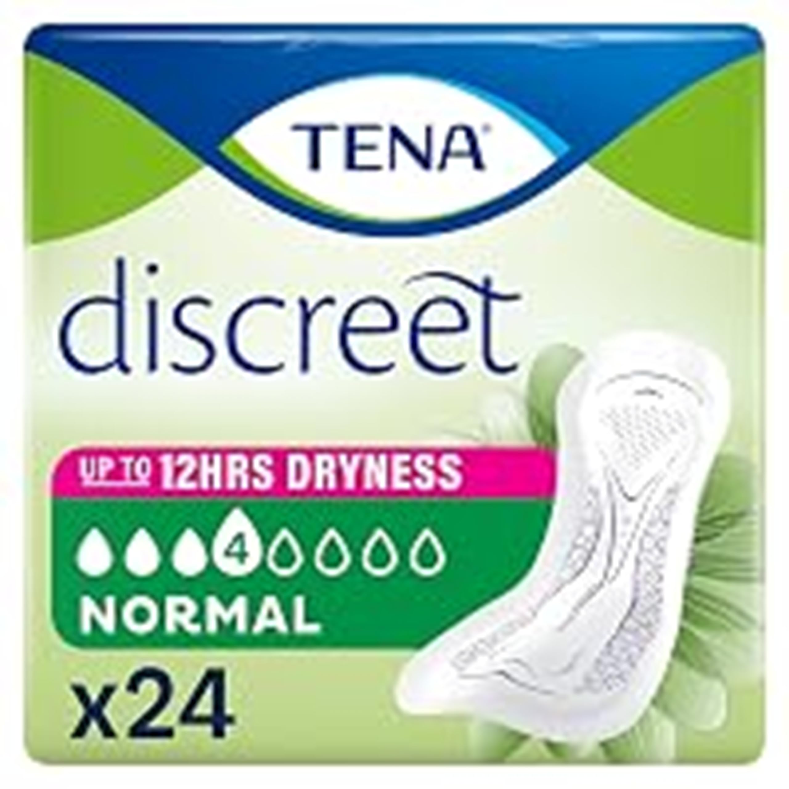 TENA Discreet Incontinence Pads, Normal (24 Count)