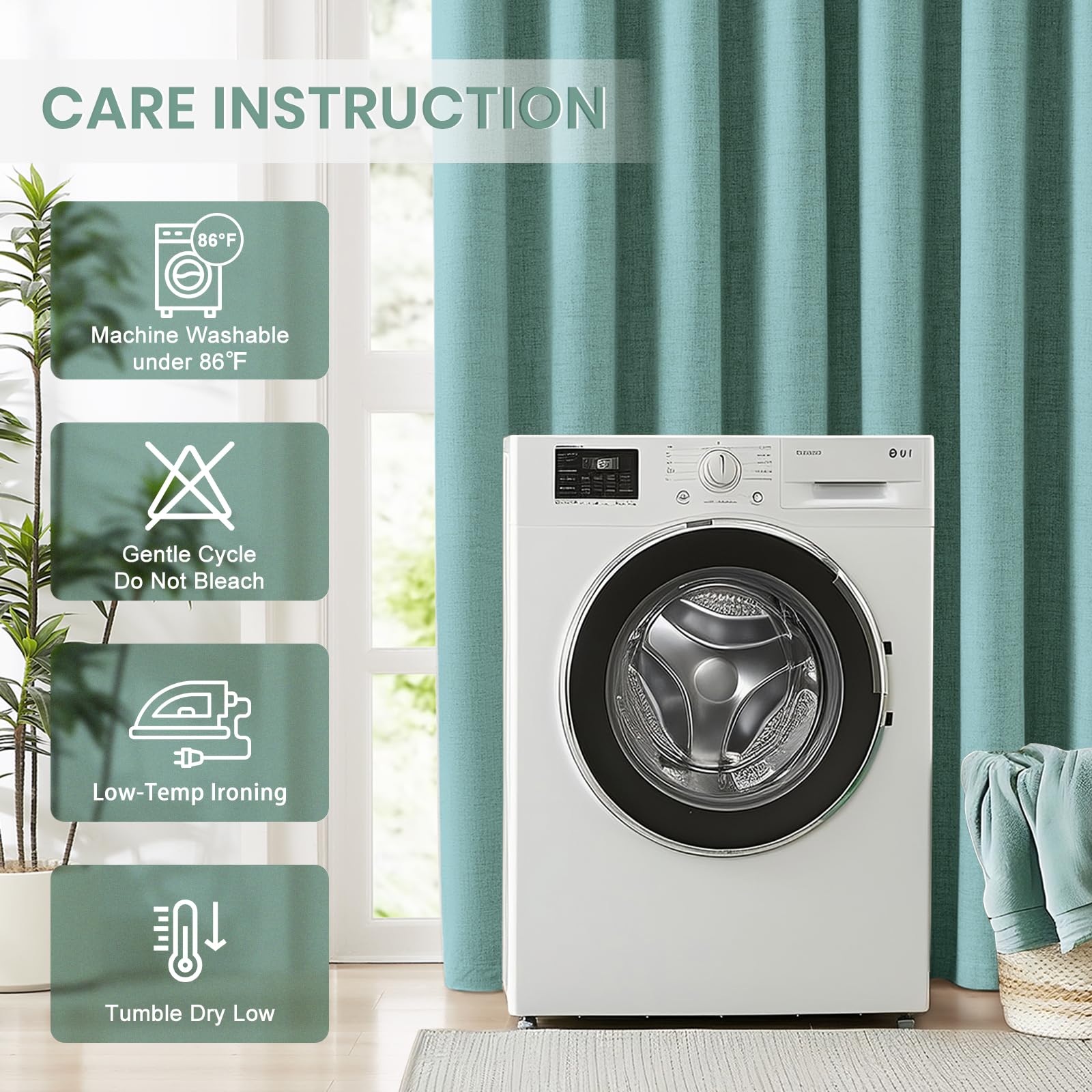 Melodieux Verdunkelungsvorhänge aus Leinen, 100 % für Schlafzimmer, Wohnzimmer, wärmeisoliert, Raumverdunkelung, Privatsphäre, gefütterte Vorhänge, natürliche, elegante Jute-Vorhänge mit Ösen, 106,7 x