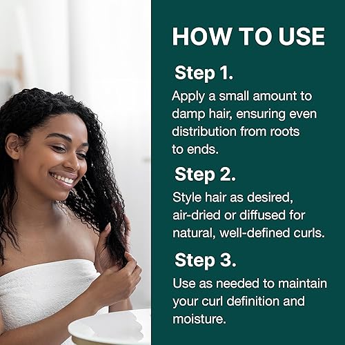 Miniatura 5 de ALODIA Crema hidratante para rizar – 8 oz – Fijación construible para cabello ondulado, rizado y enroscado con aceite de cártamo y aceite de jojoba