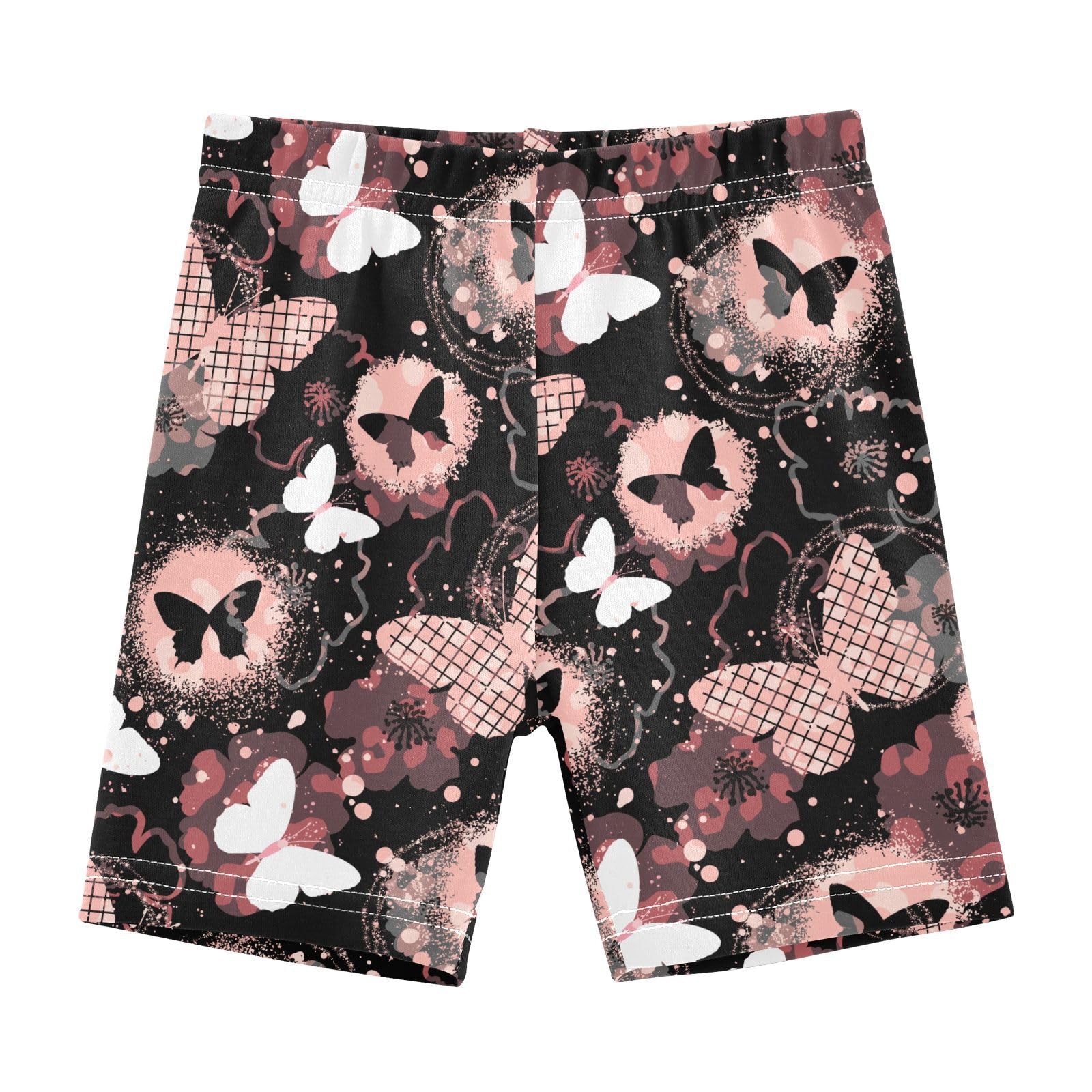 JHKKU Girls Butterfly Shorts Cotton Cartwheel Bike Kids Biker Under Dress Dance Short Girl Clothes 10Y