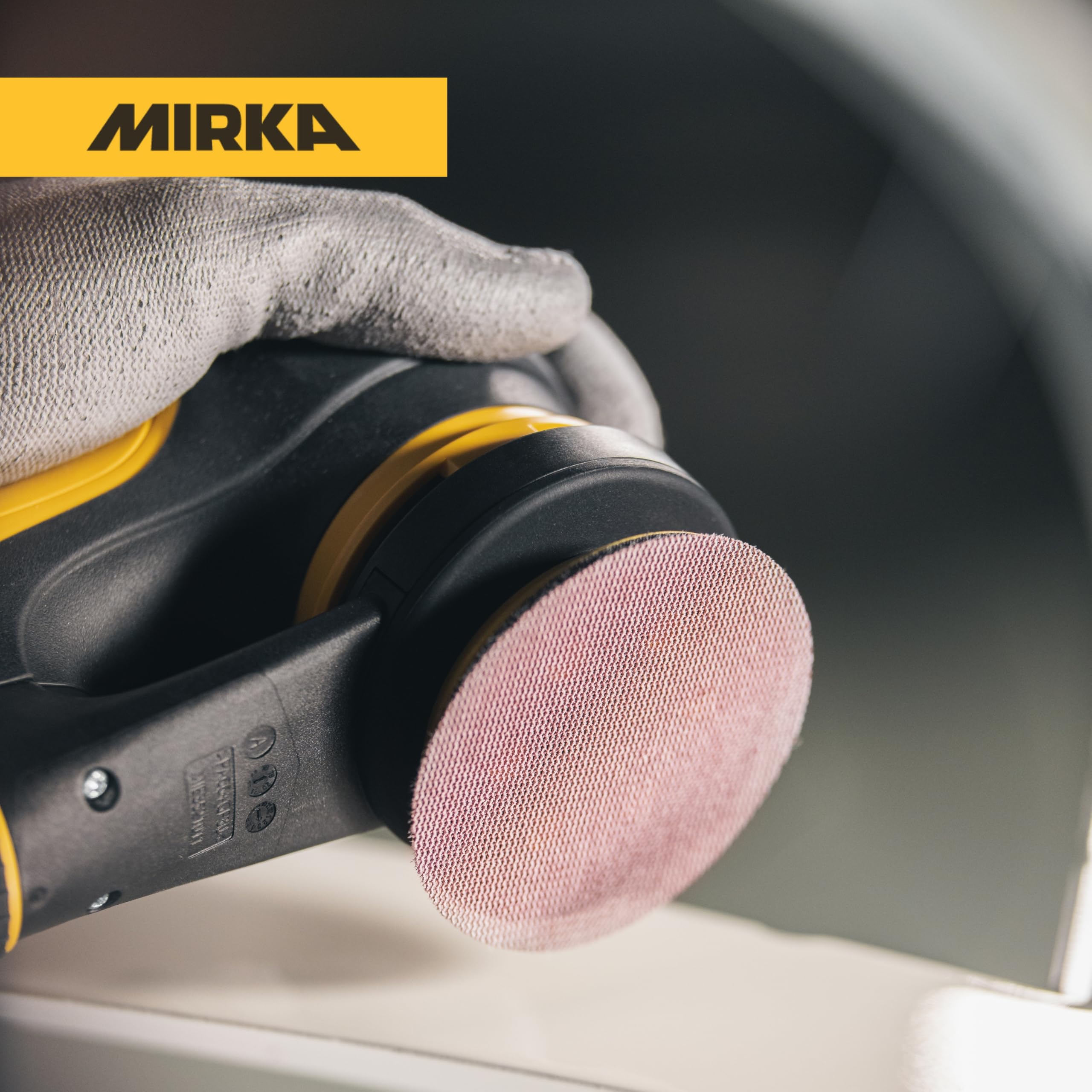 Mirka 8 A-203 – 120 (grano 120) abrasivos discos de papel de lija del polvo de malla, caja de 50 discos