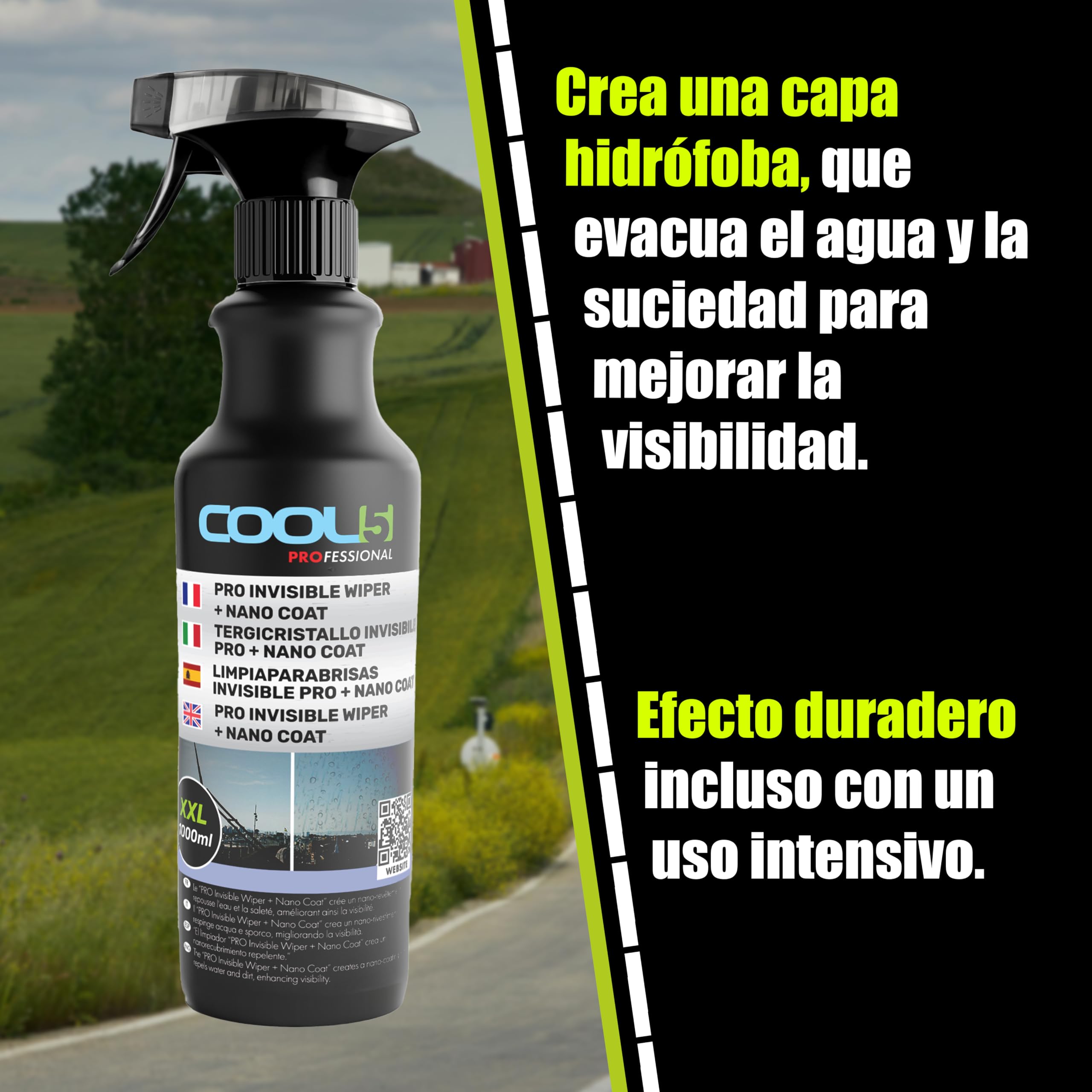 cCOOL5 XXL kit completo para el cuidado del coche, 8x1000 ml - sprays para el cuidado del coche + APC 500 ml