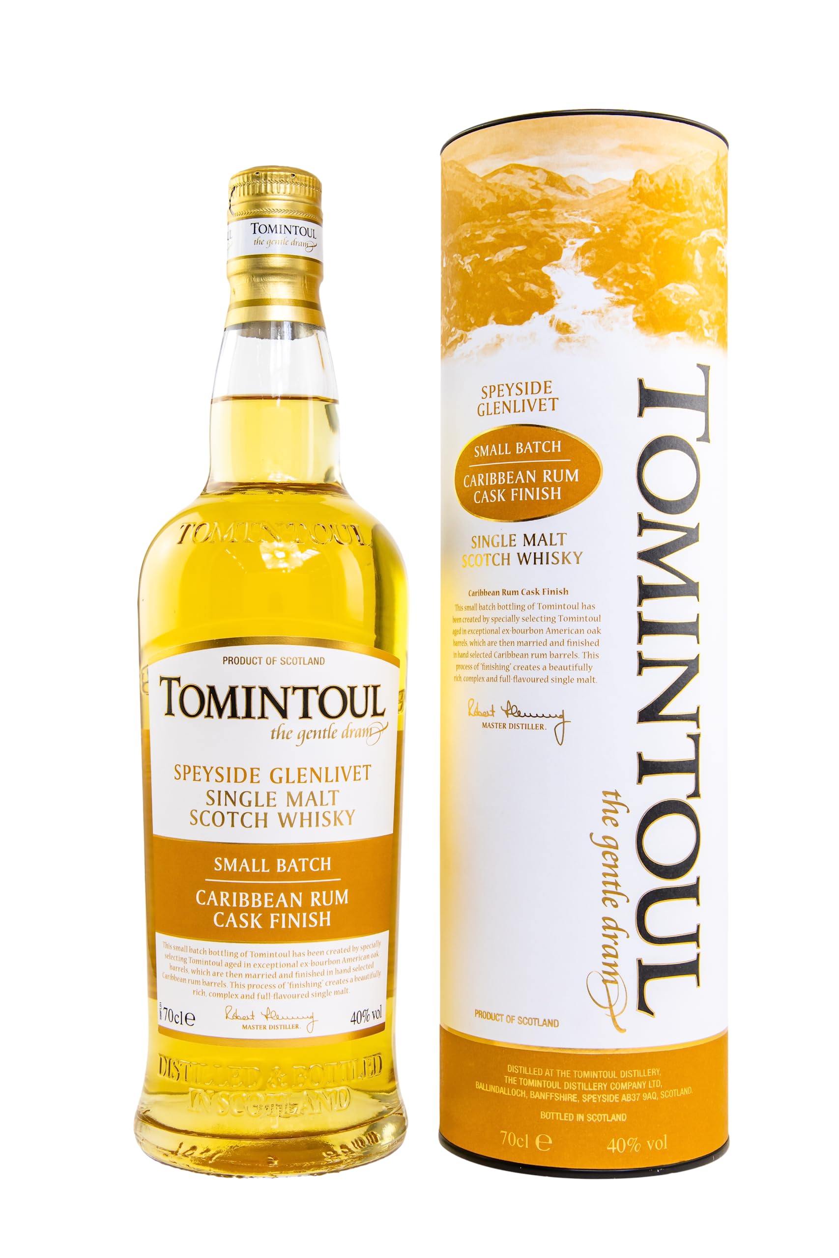 Tomintoul | Single Malt Scotch Whisky | Carribbean Rum Cask Finish | Small Batch | Mit exotischen Hauch Kokos | 40% vol. | 700 ml product image