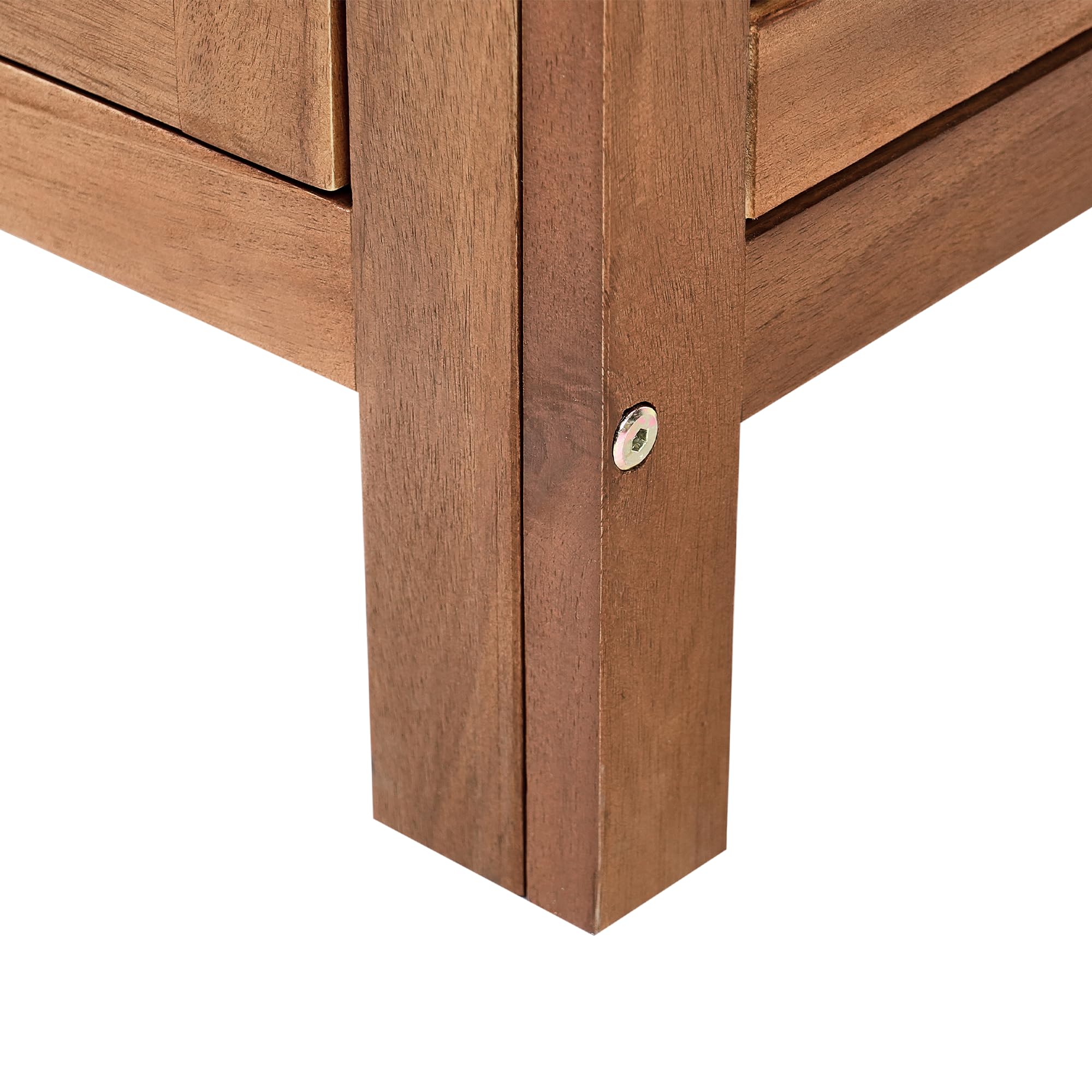 Outdoor-Küchenschrank Akazienholz braun schmal 50x50x83 cm 1 Tür Brucoli
