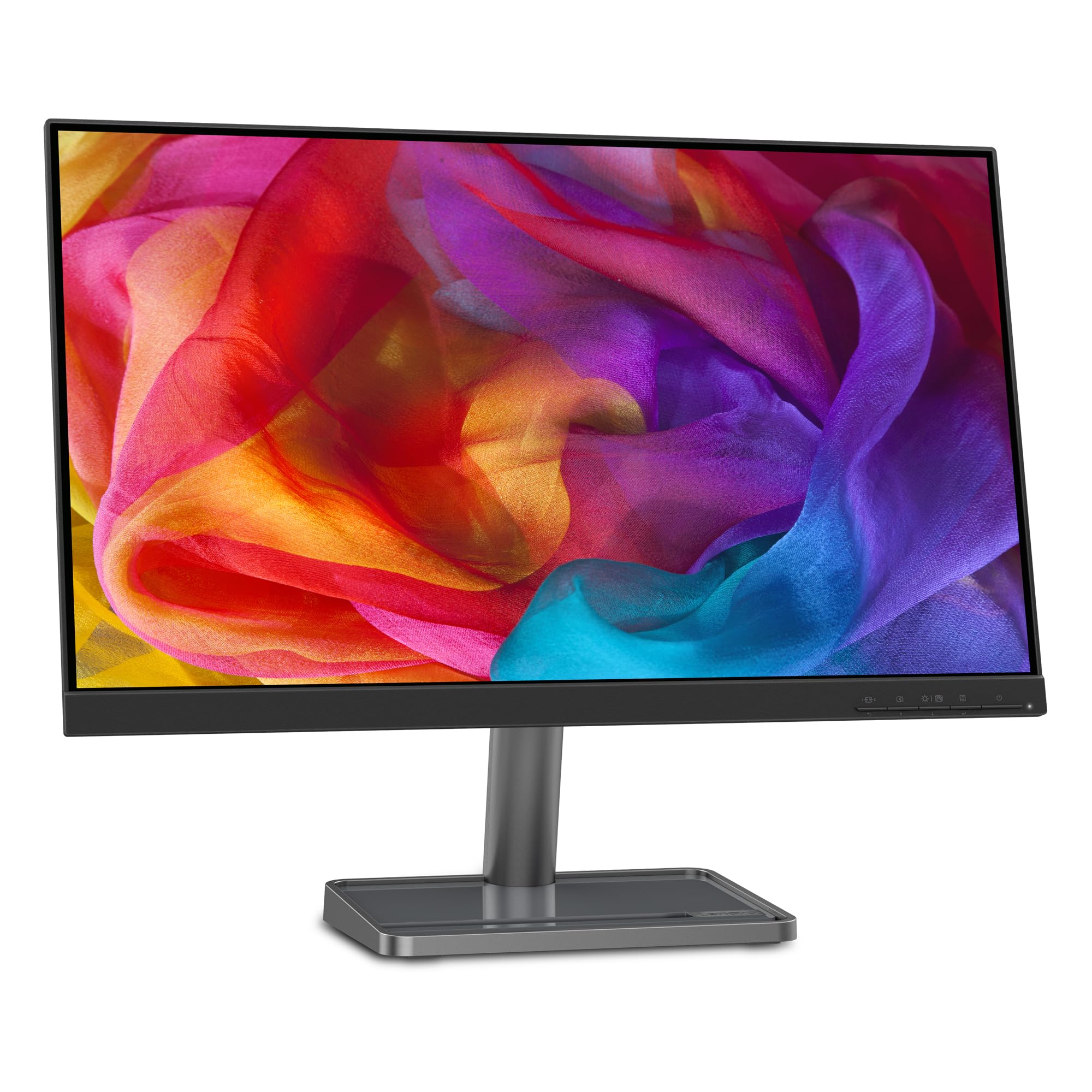 Lenovo L24i-30 - Wyświetlacz FHD 23,8'' (IPS, 75 Hz, 4 ms, VGA, Kabel HDMI, Freesync, metalowa podstawa z uchwytem na telefon) Regulacja nachylenia - Czarny