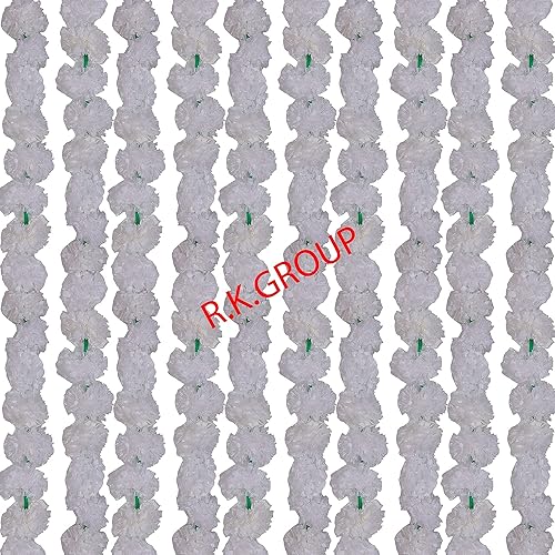 Miniatura 2 de Guirnalda de caléndula de flores al por mayor india de 4-5 pies  Decoración de manto de fiesta de boda indiaamericana, guirnaldas de imitación