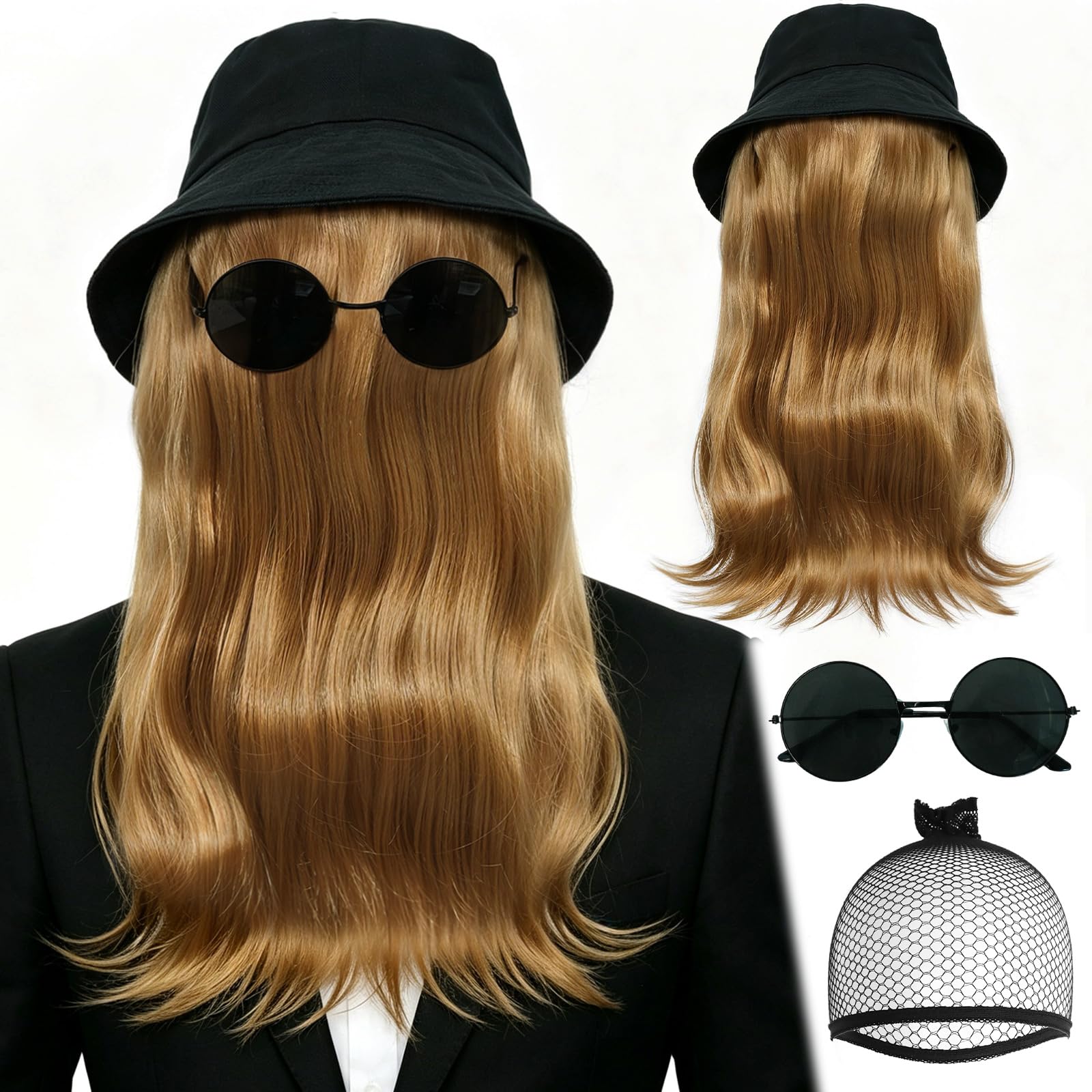 Brown Long Hair Wig Unisex Cousin Wig Long Brown Wigs for Men