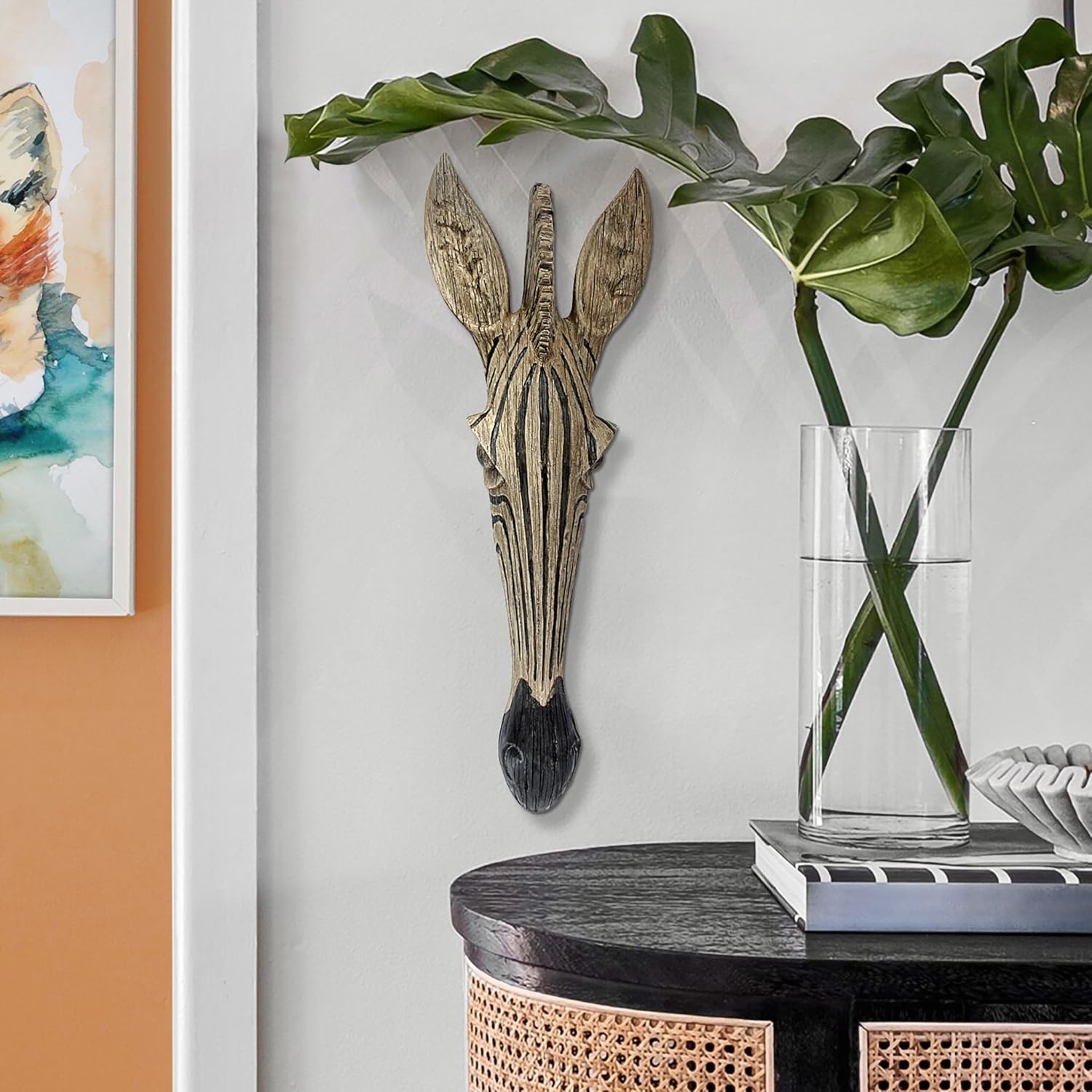 Design Toscano Animal Mask of the Savannah Wall Sculpture: Zebra