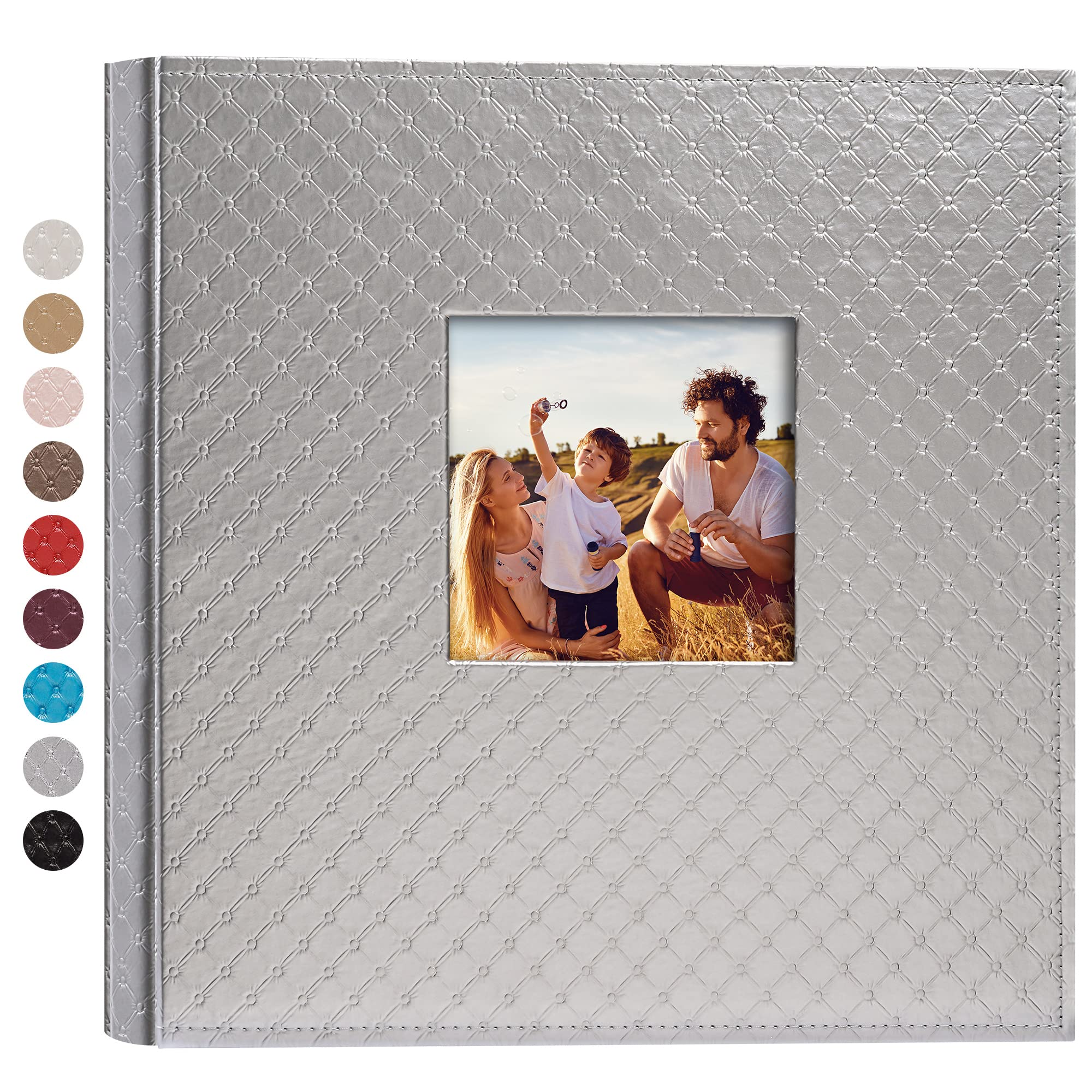 Album photo en cuir Mublalbum gris : écrin haut de gamme 600 vues pour mariage