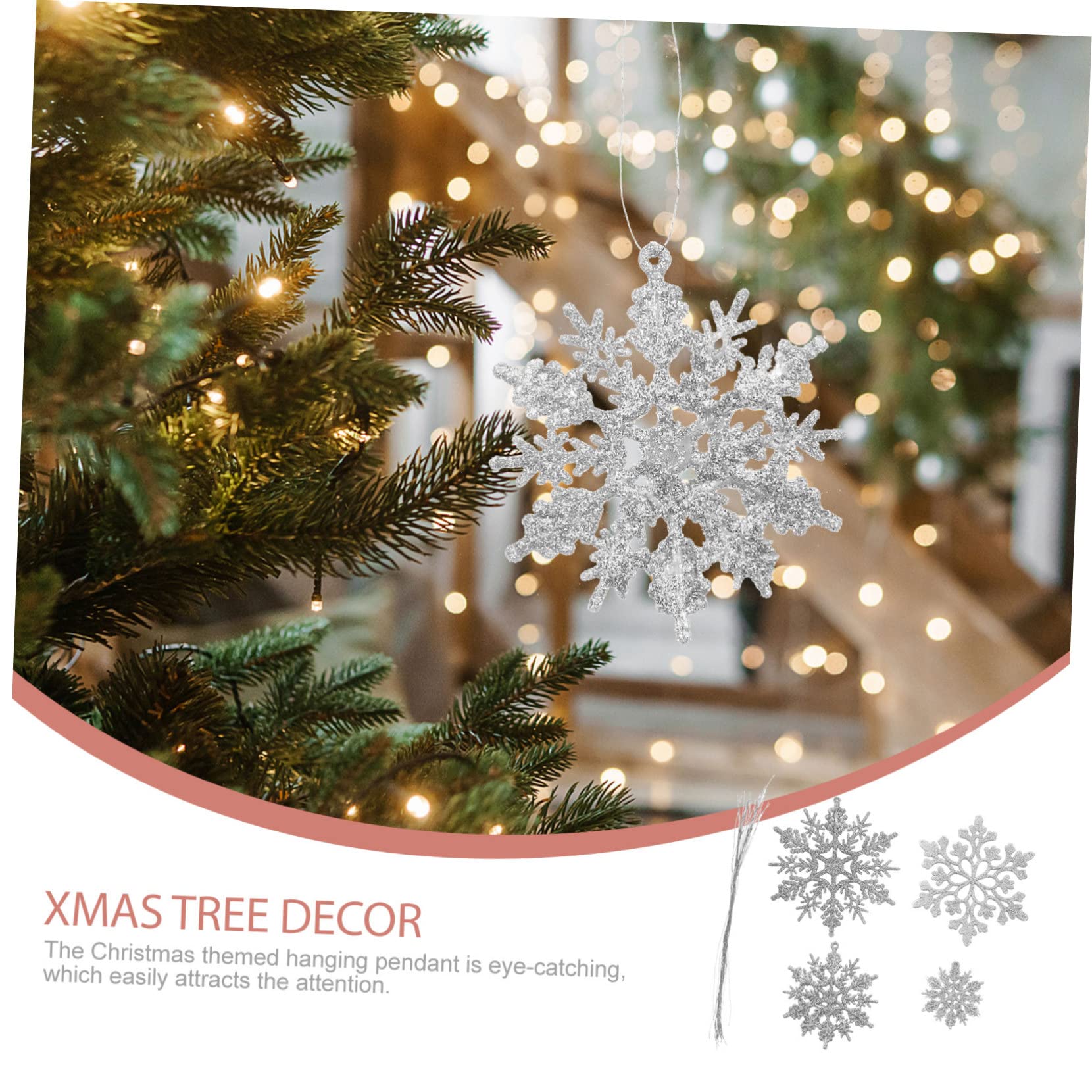 Alipis 4 Set Di Fiocchi Di Neve Coriandoli Decorazioni Per Natale Pendenti A Forma Di Fiocco Di Neve Decorazioni Per Lalbero Di Natale 36 Pezzi * 4
