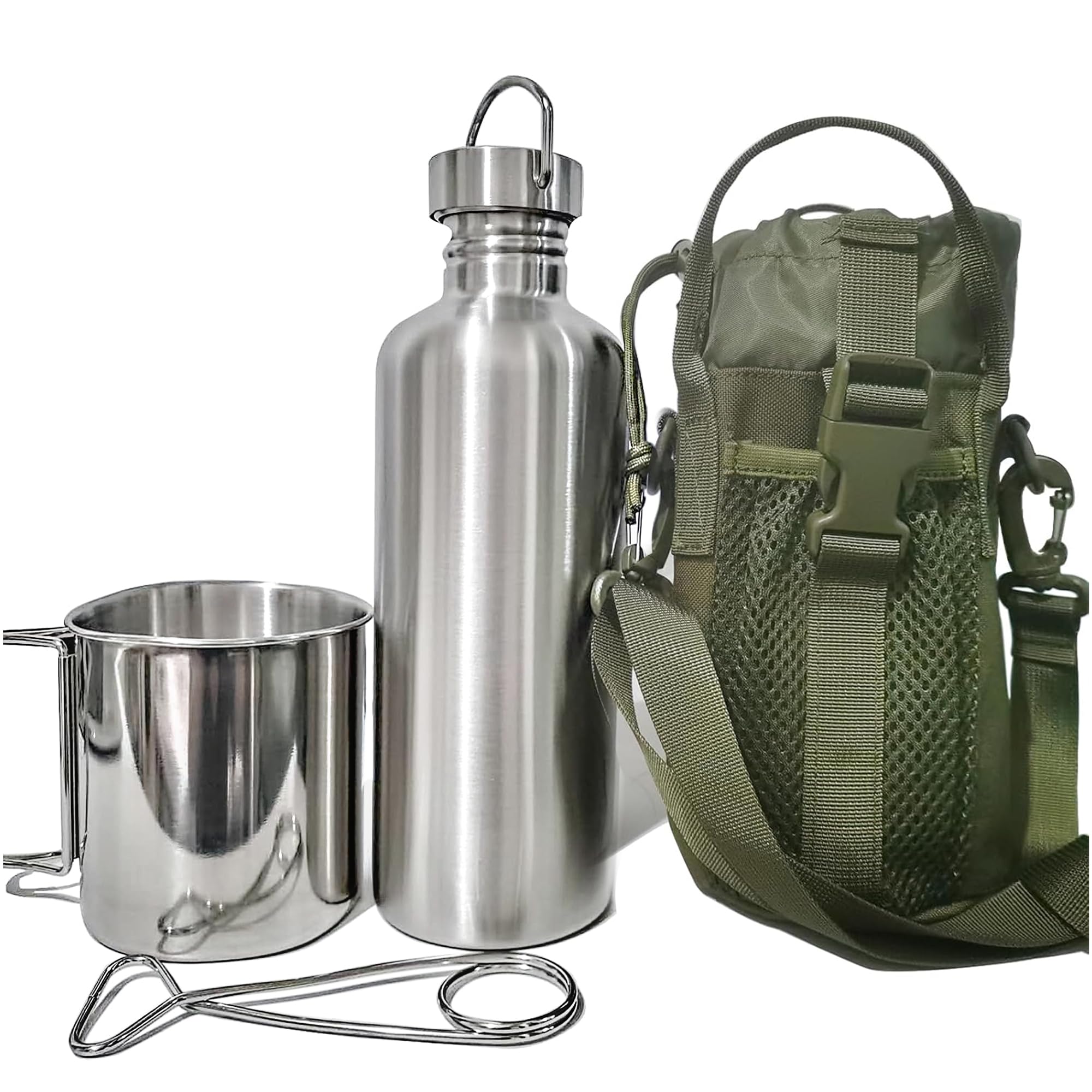 Bouteille et tasse de cantine d'eau en métal en aluminium Portable de haute qual