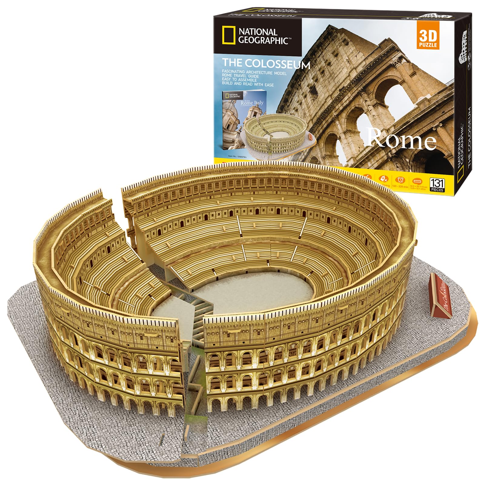 CubicFun National Geographic Colosseum 3D Model Puzzle Kits Toy