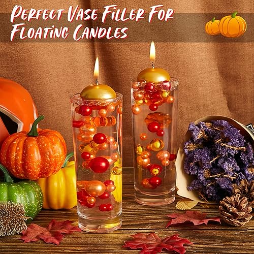 Miniatura 5 de Jetec 2116 piezas de relleno de jarrón de Acción de Gracias, perlas sintéticas para relleno de jarrón, relleno de jarrón de otoño, geles de agua,