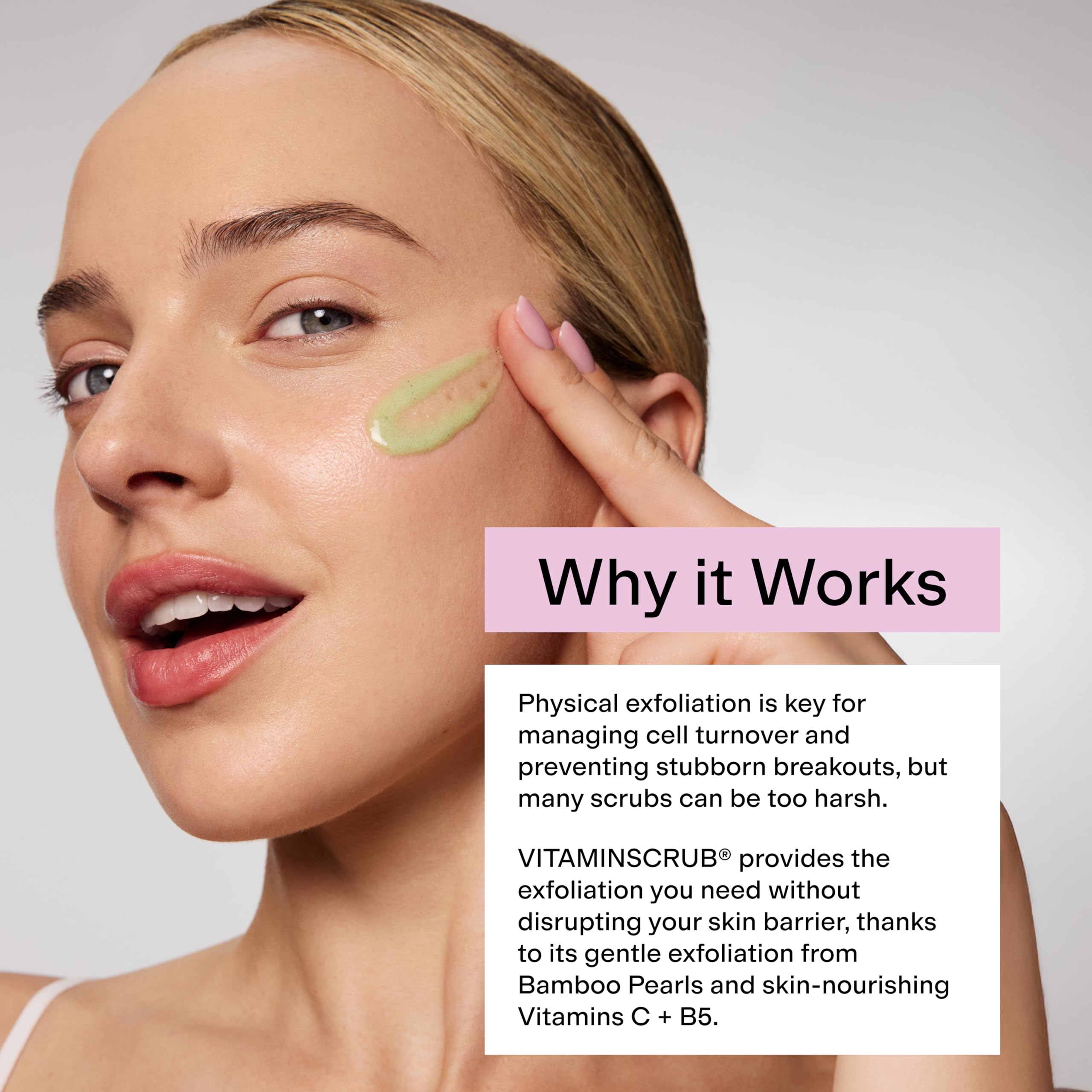 CLEARSTEM VITAMINSCRUB - Limpiador exfoliante con antioxidantes, gel limpiador para cara y cuerpo, vitamina C