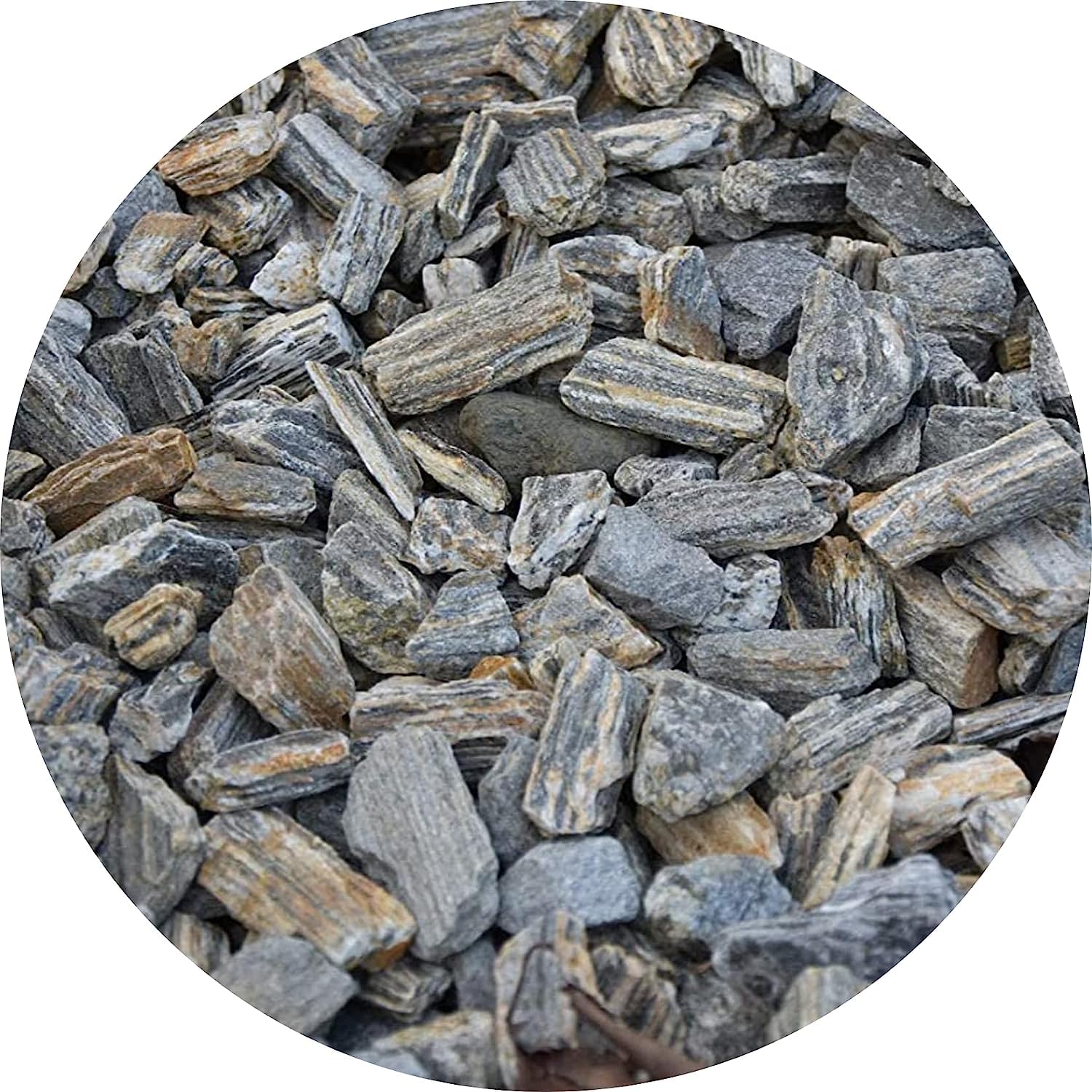 Decorative Garden Stones, Pebbles, Cobbles, Slate, Paddlestones, Gravel, Chippings, Aggregate, 20 kg, Various Colours (Stone Bark 11-32mm)