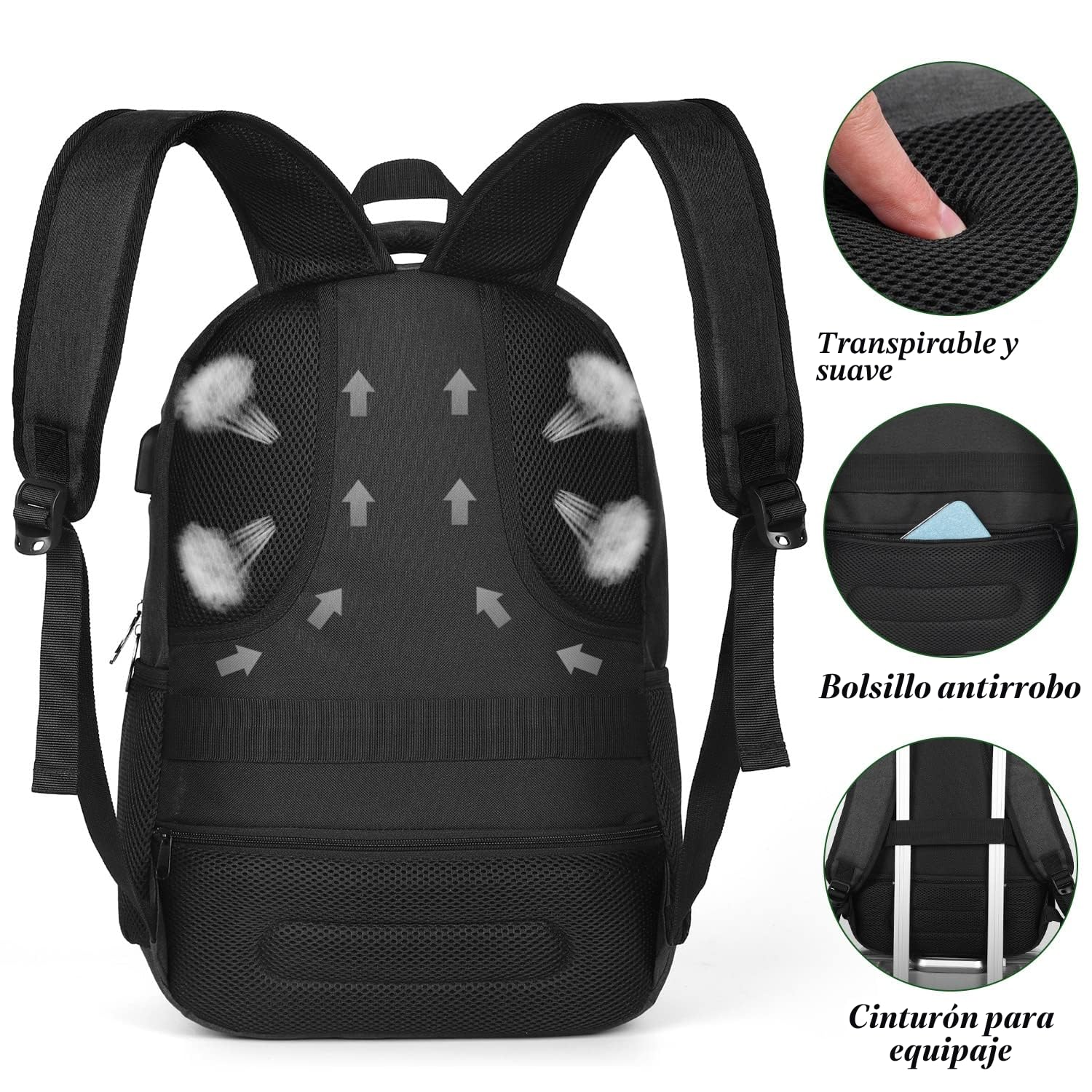YAMTION Mochila Escolar,Mochila Ordenador Mochila Portatil para Adolescente Estudiante Universidad Instituto Oficina Trabajo Hombre Mujer