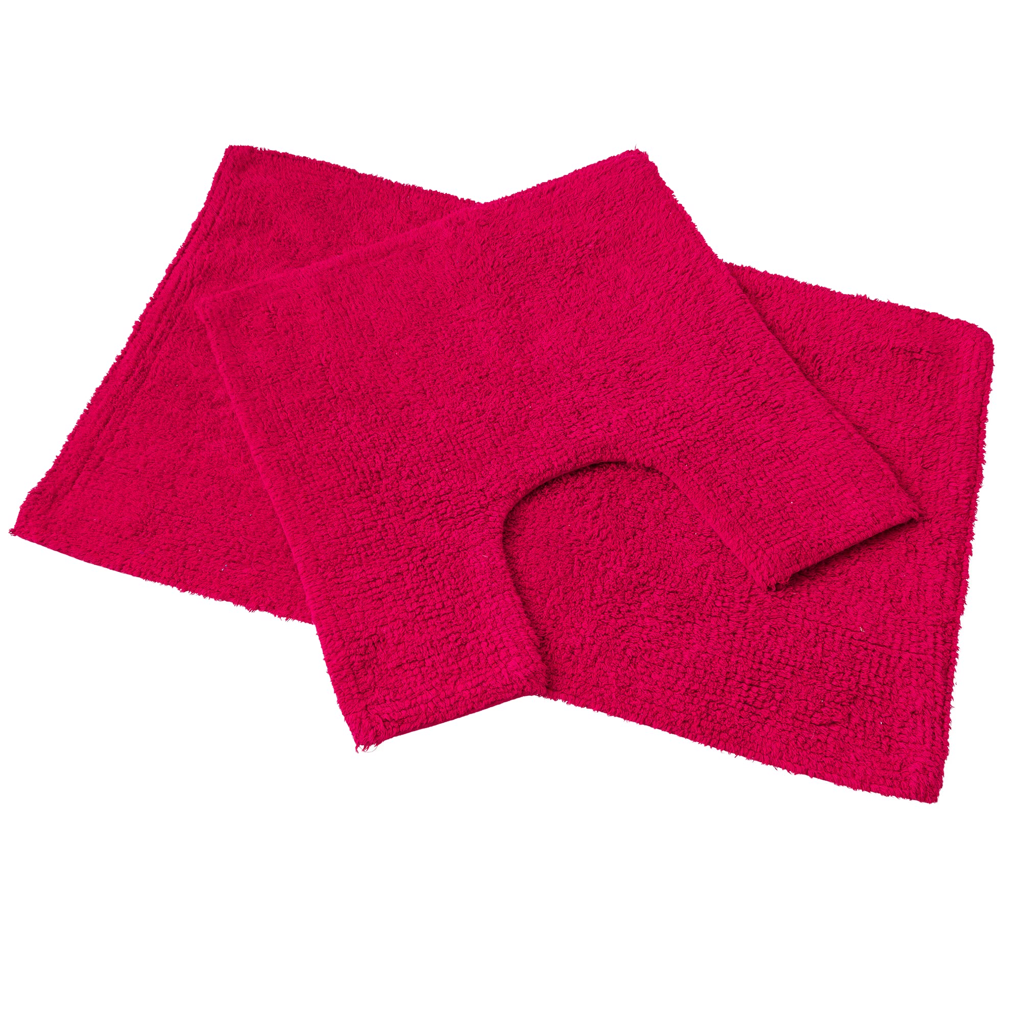 Blue Canyon Red 2 Piece Cotton Bath & Pedestal Mat Set, Quick Dry & High Absorbent Bathroom Door Mat, Washable Area Rug For Living Room, Kitchen, Outdoor Rug, Home Decor Mattress, 1200Gsm – Deep
