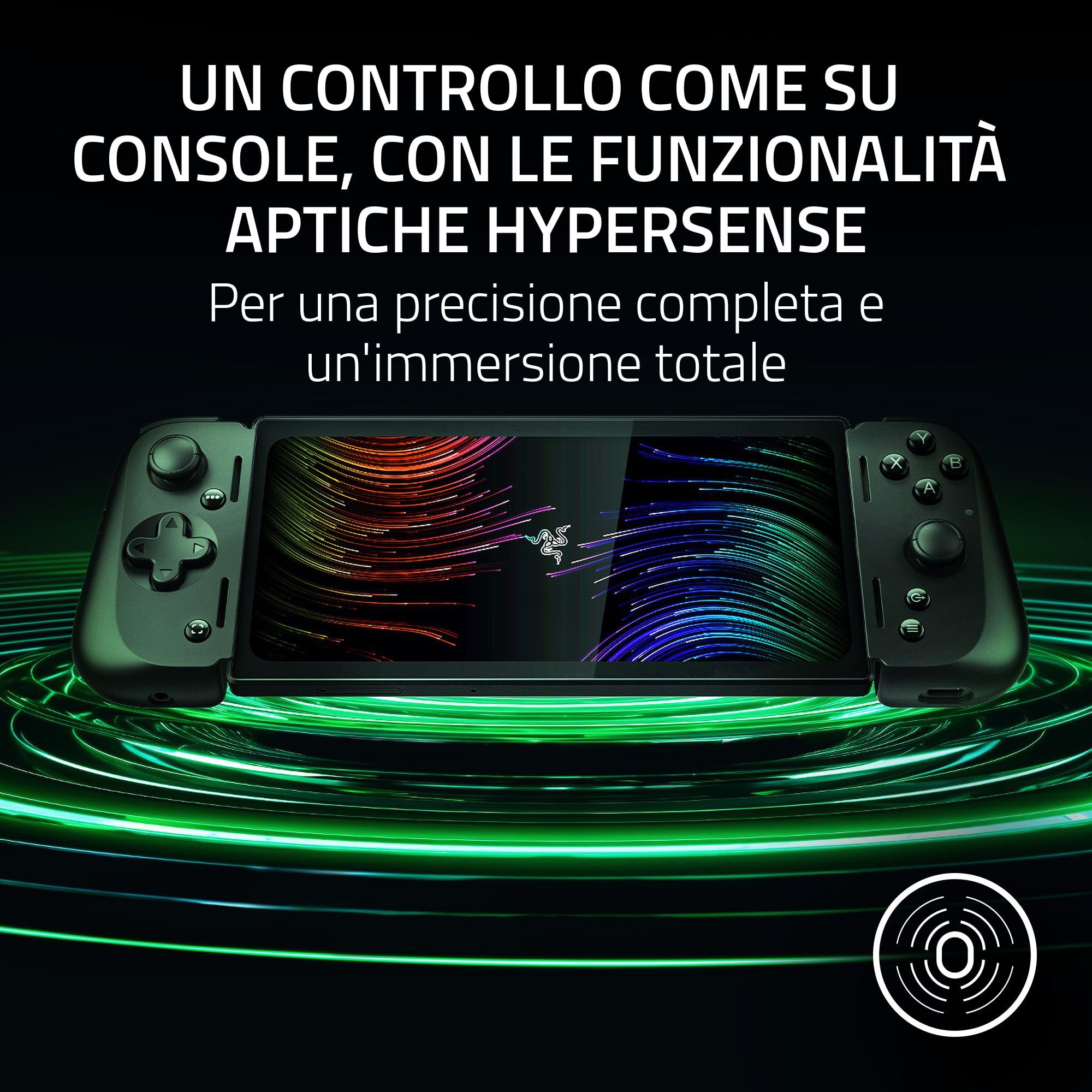 Razer Edge - Dispositivo Portatile per il Gaming su Android con Kishi V2 Pro (Qualcomm Snapdragon G3X Gen 1, Touchscreen 6,8" 144 Hz AMOLED FHD+, PC, Xbox e Cloud) Nero